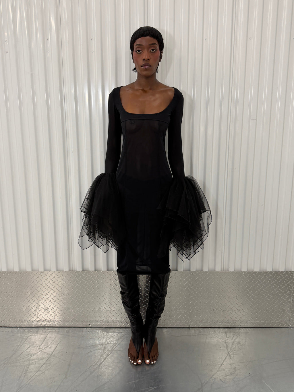 fancí club crow midi dress