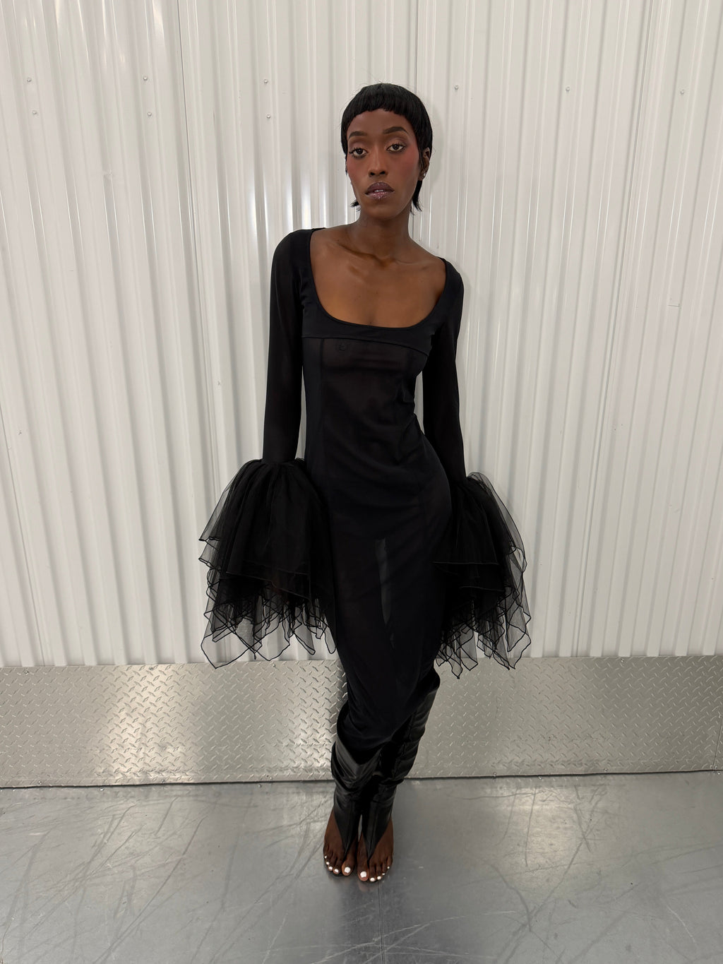 fancí club crow midi dress