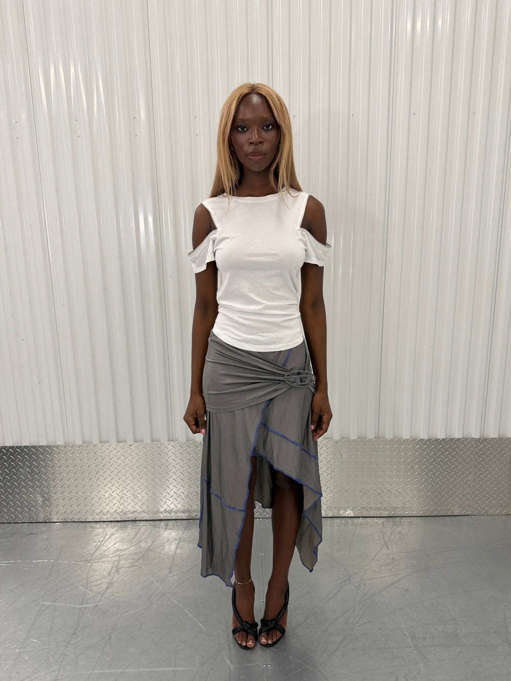 diesel o-ring midi skirt
