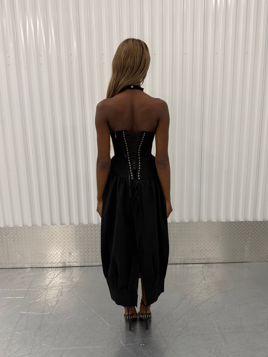 fancí club epidermis corset maxi dress