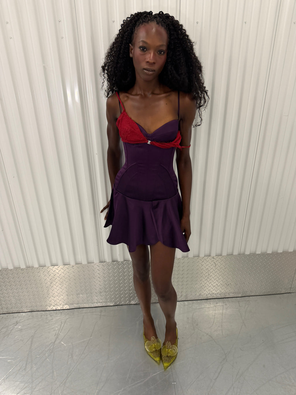 fancí club slip in corset mini dress