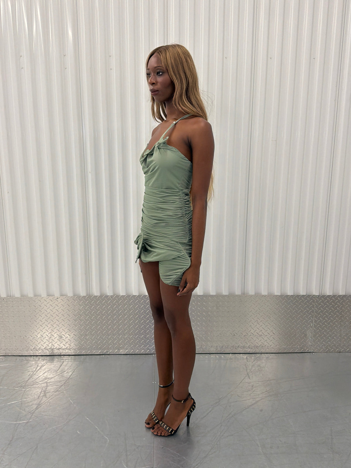 christopher esber venus mini dress - sage