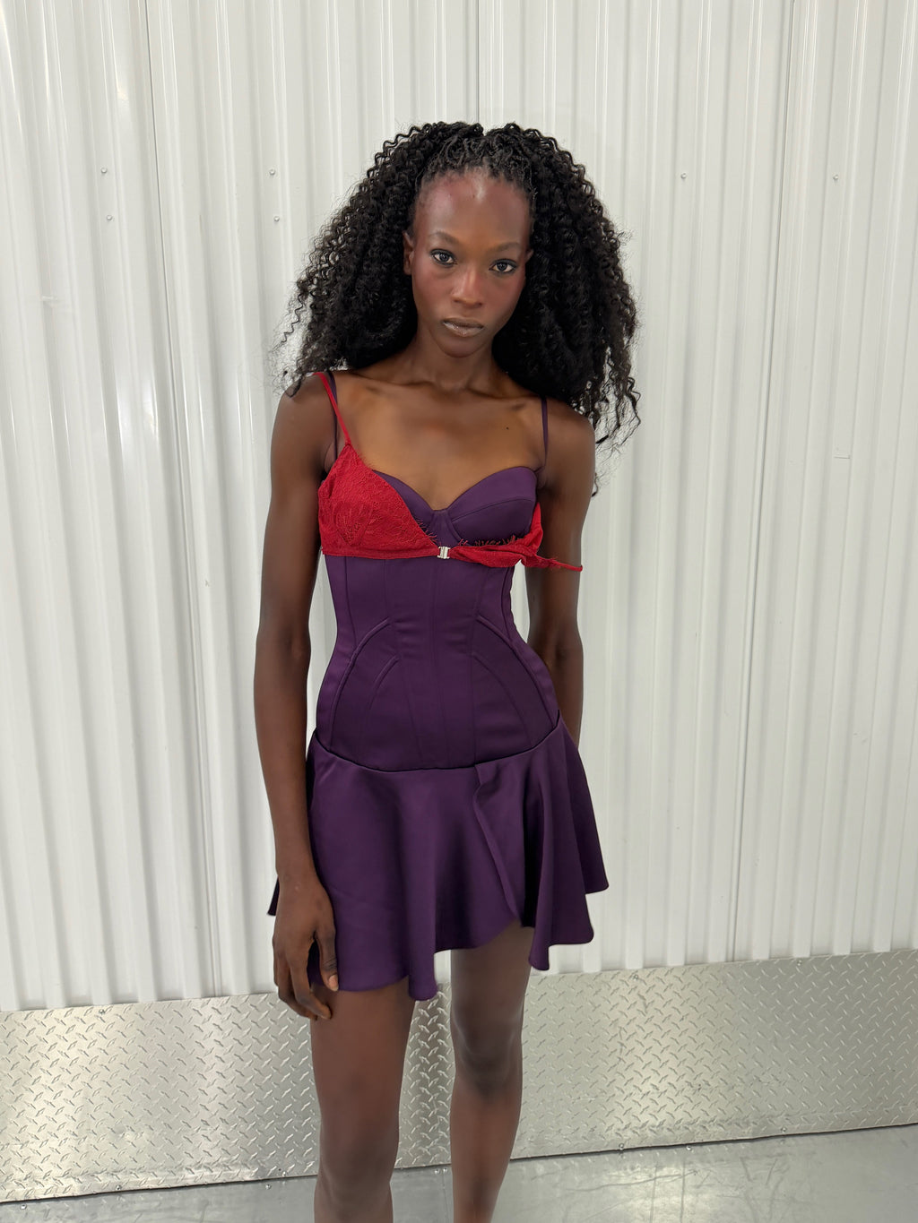 fancí club slip in corset mini dress