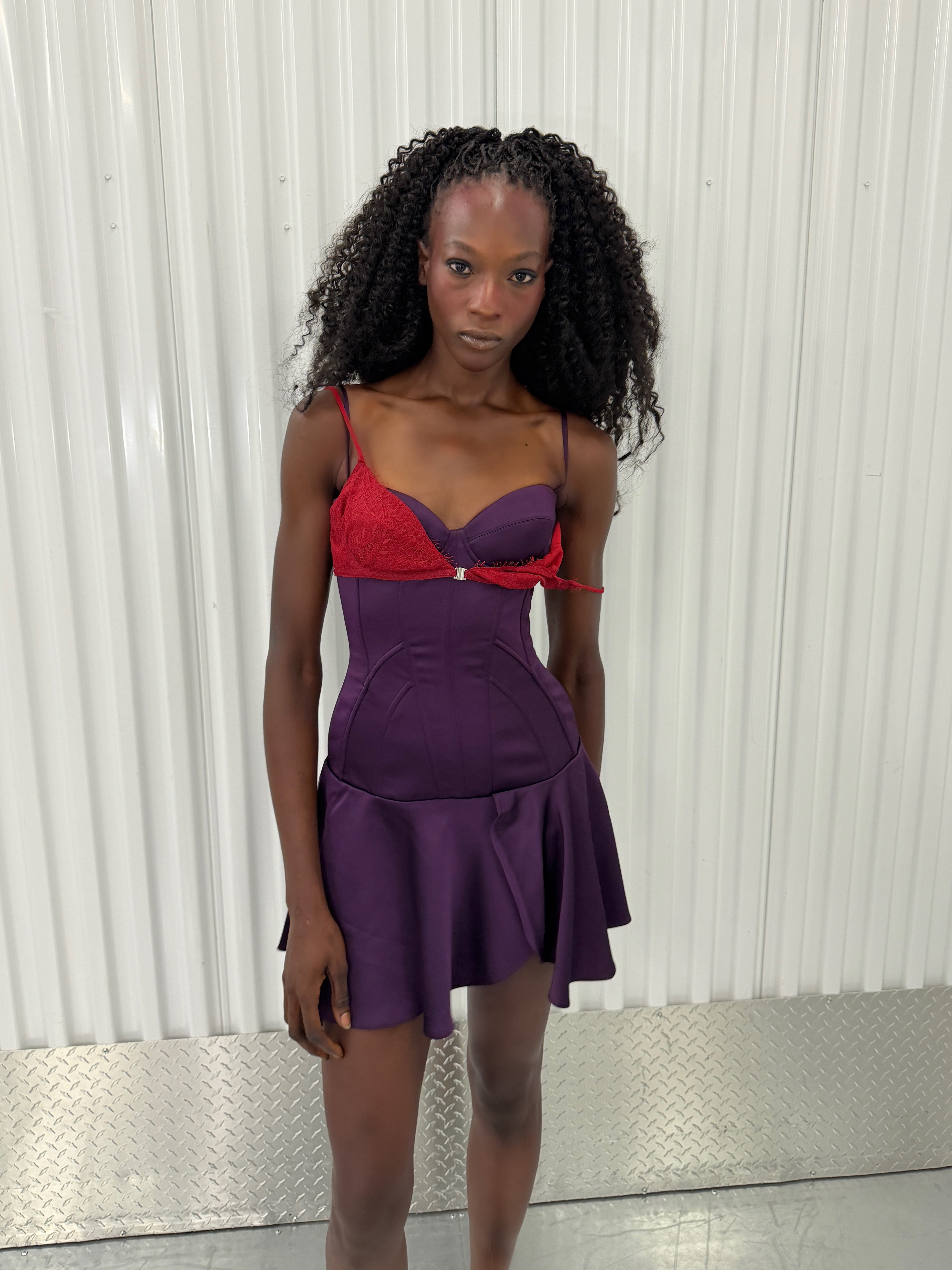 fancí club slip in corset mini dress