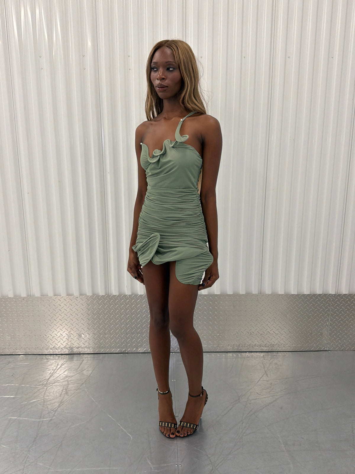 christopher esber venus mini dress - sage