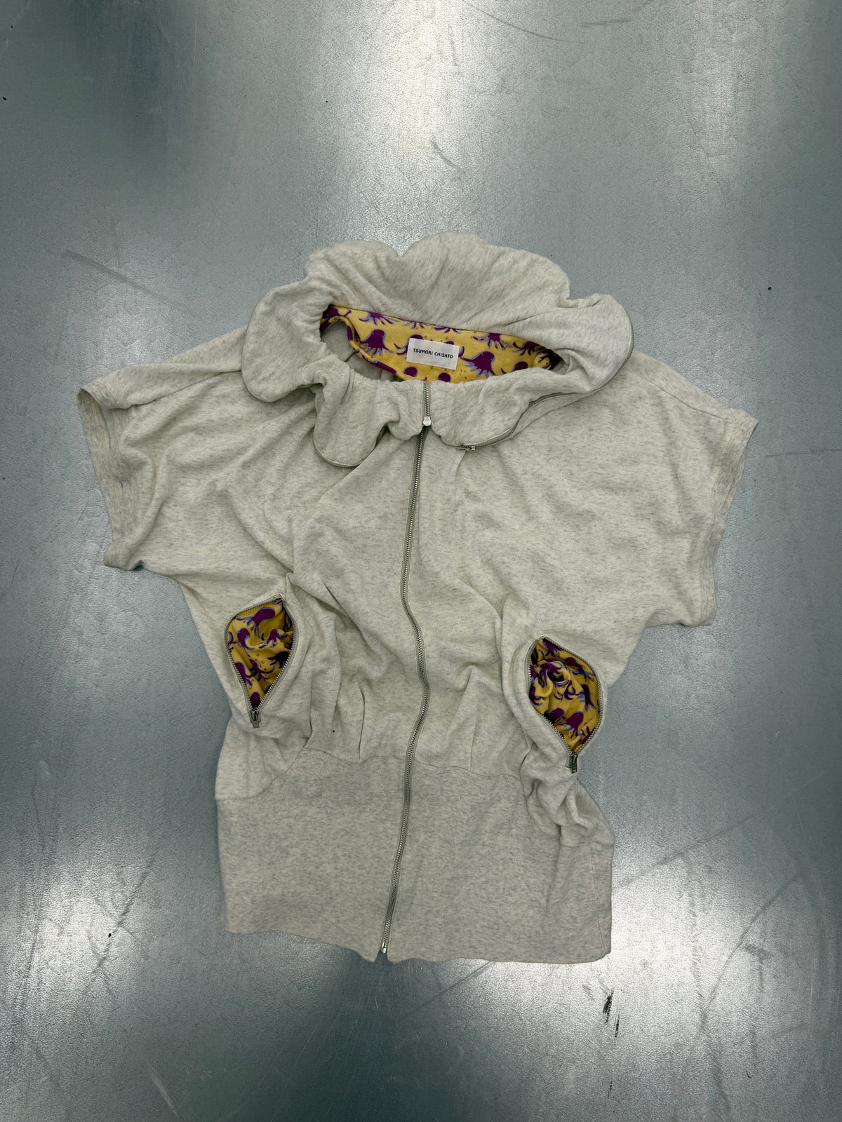 tsumori chisato zipper detail sweatshirt