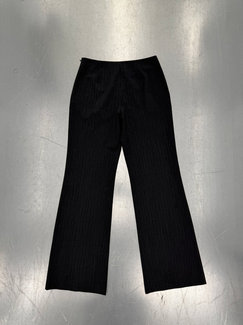 diesel waxed pinstrip trousers