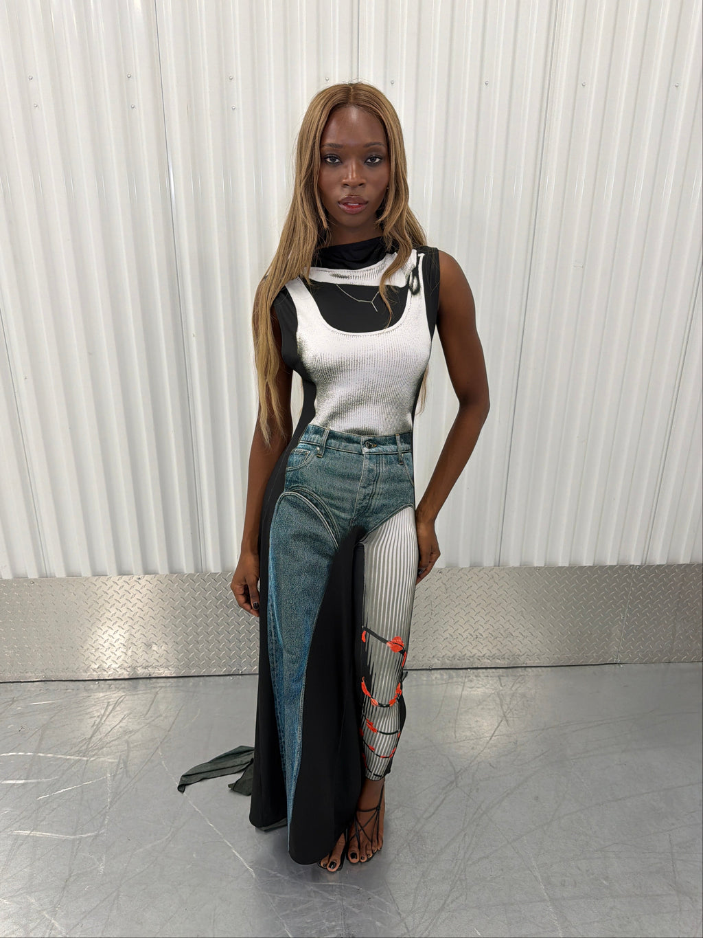 jean paul gaultier x y/project trompe l’œil gown