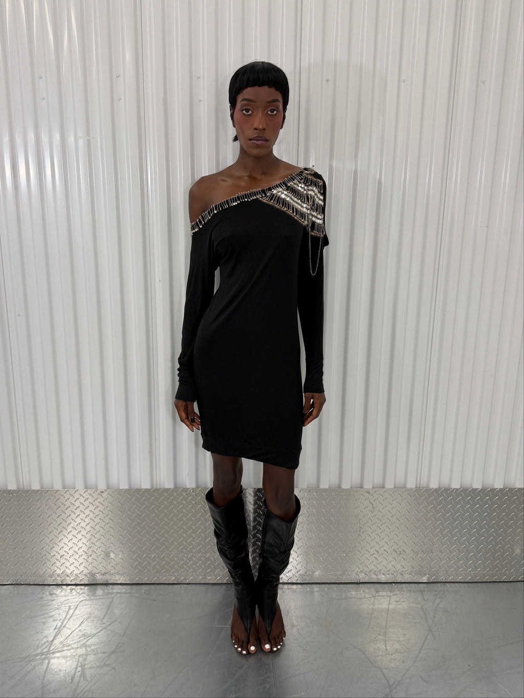 patrizia pepe safety pin dress