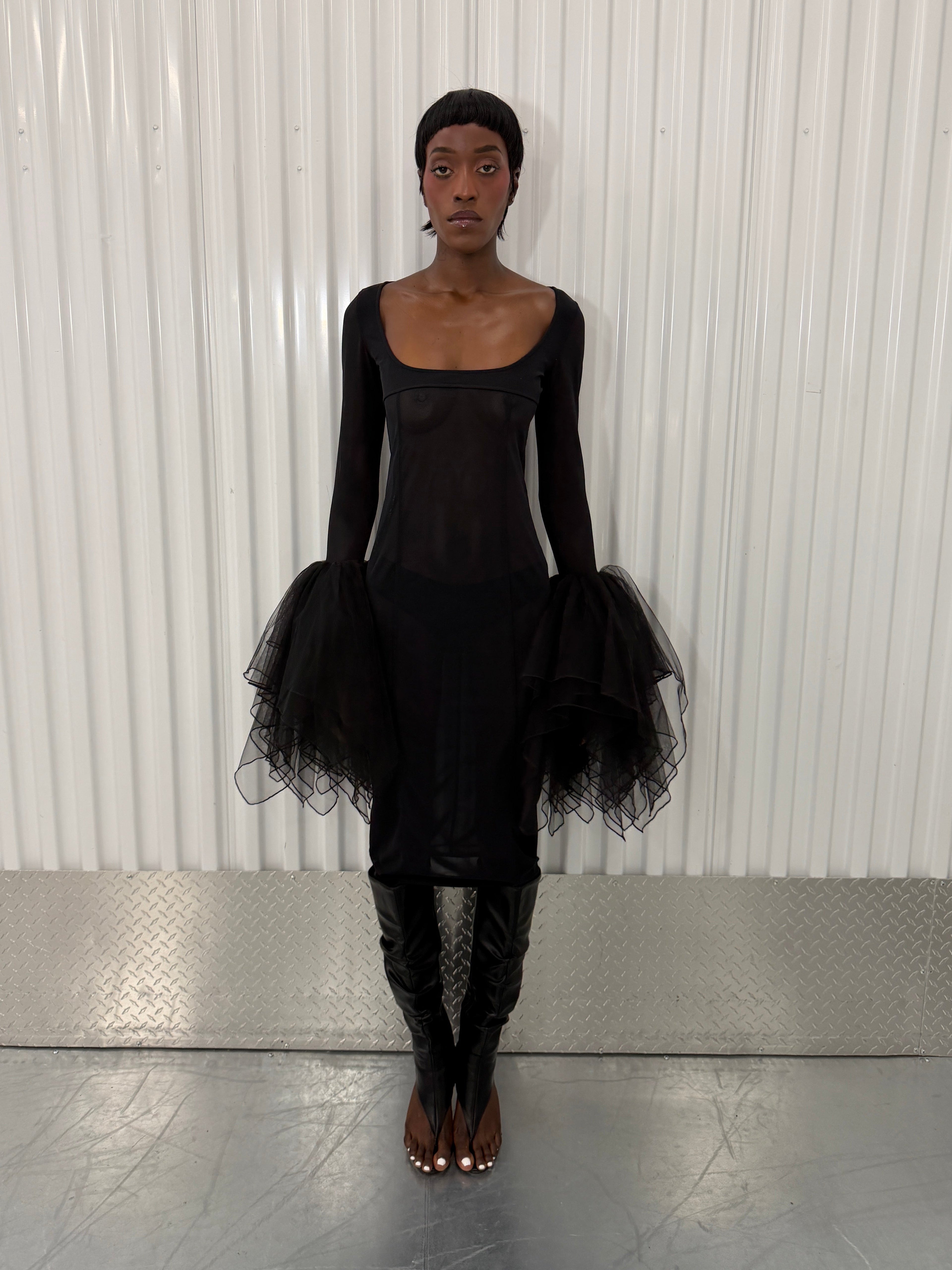 fancí club crow midi dress
