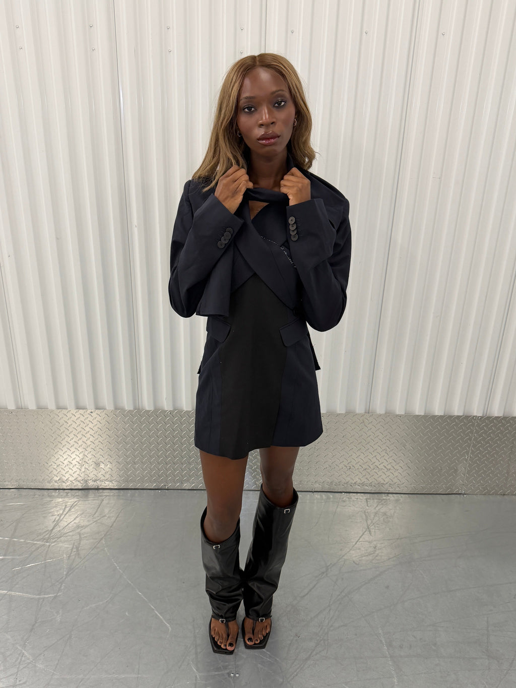 ottolinger drape suit dress