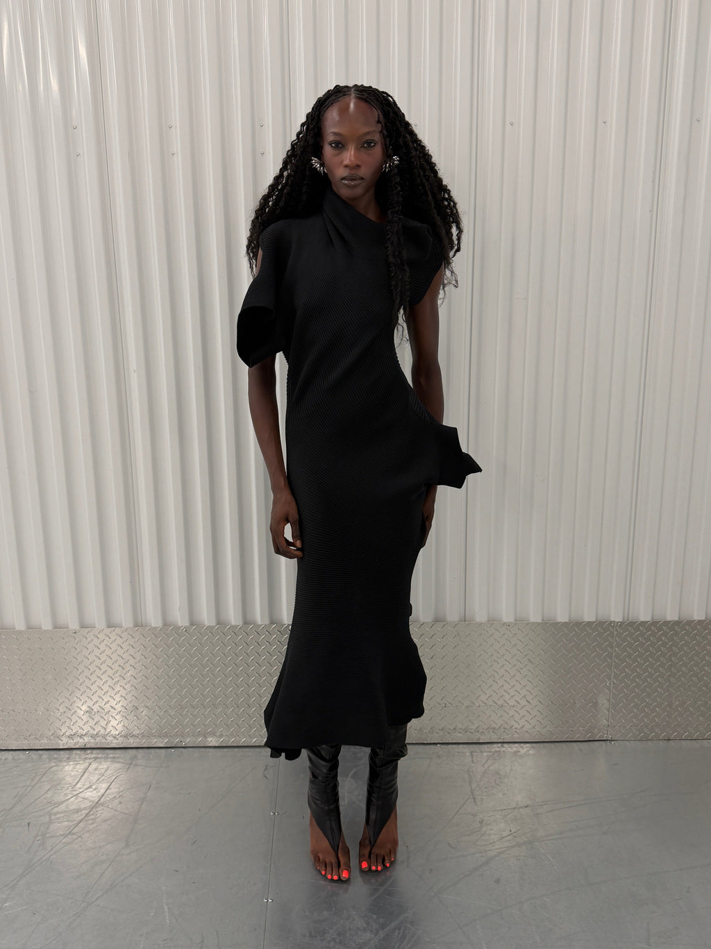 issey miyake knit 'life form' dress