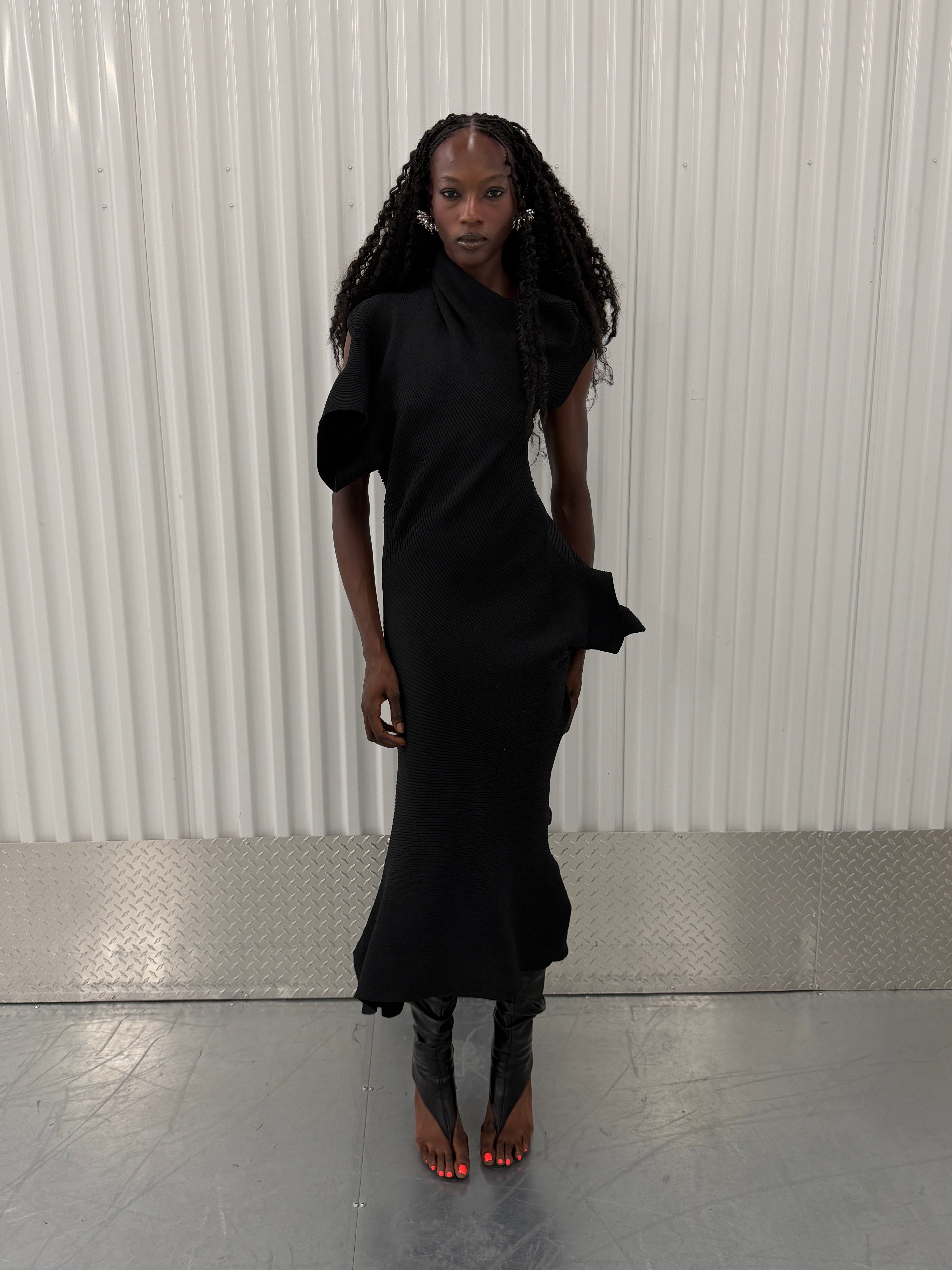 issey miyake knit 'life form' dress