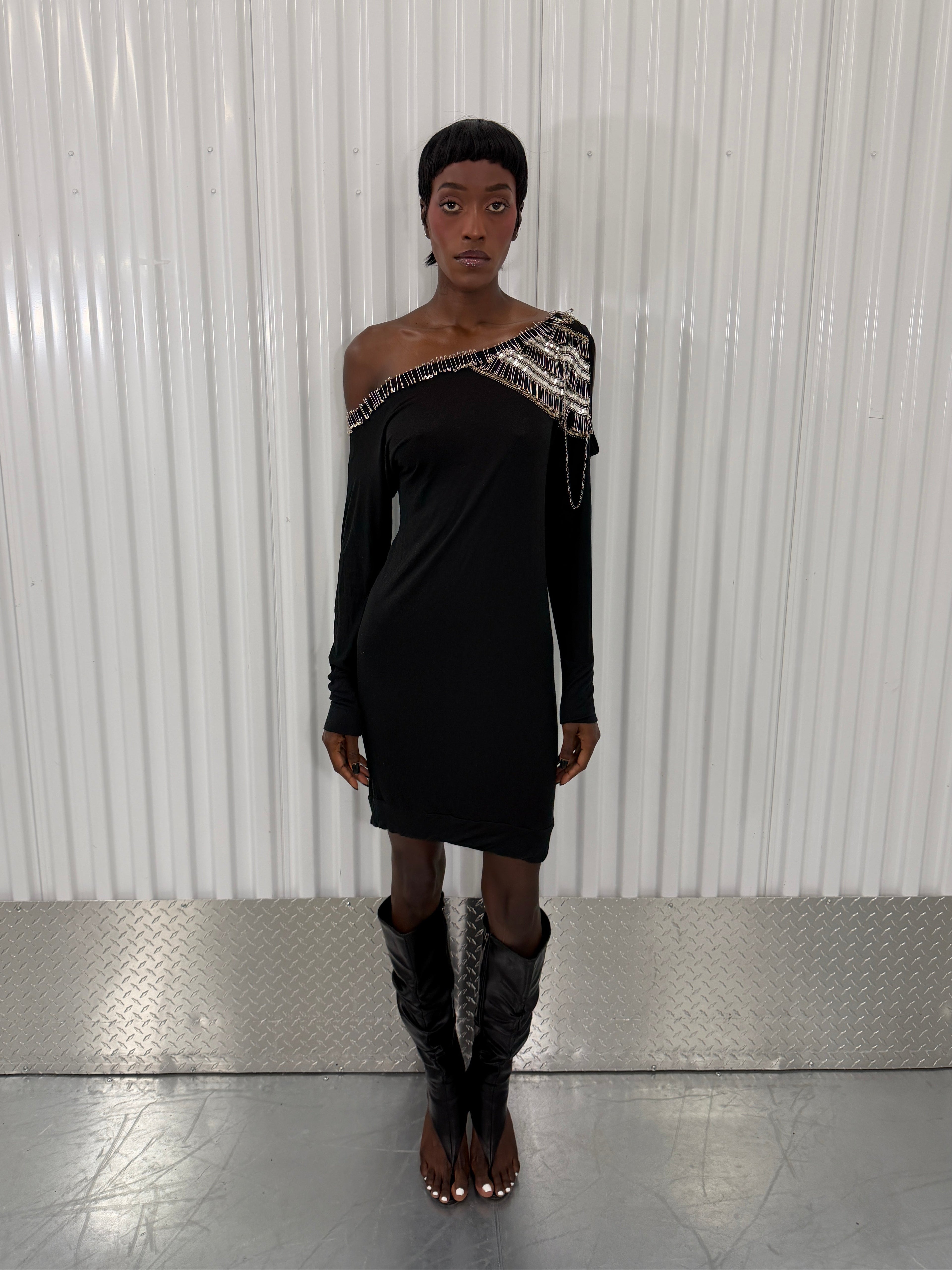 patrizia pepe safety pin dress