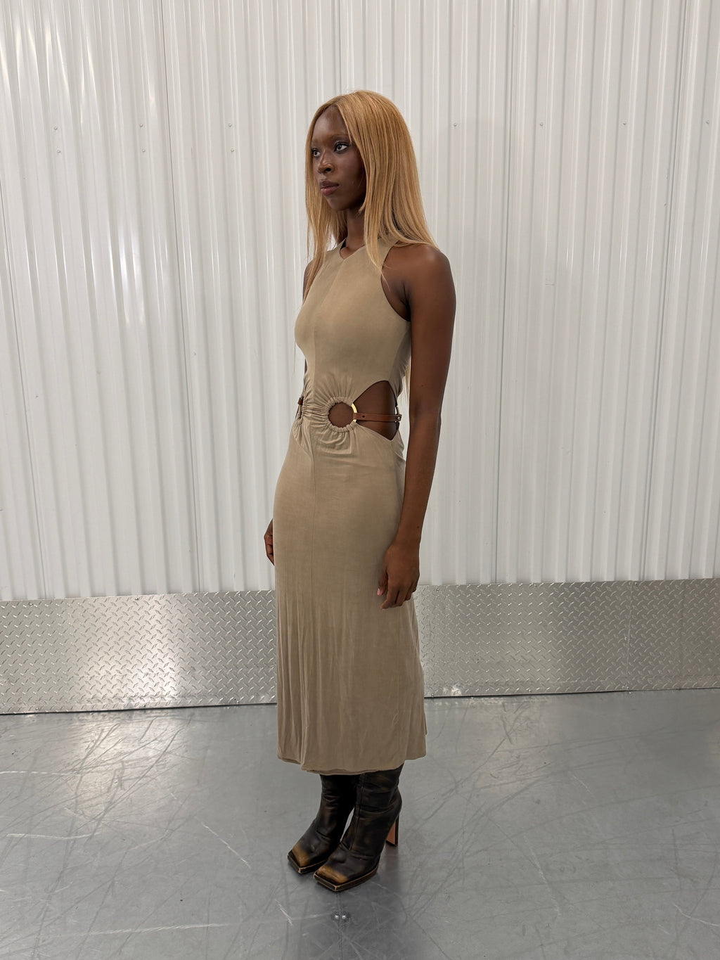 dion lee horsebit tank top dress