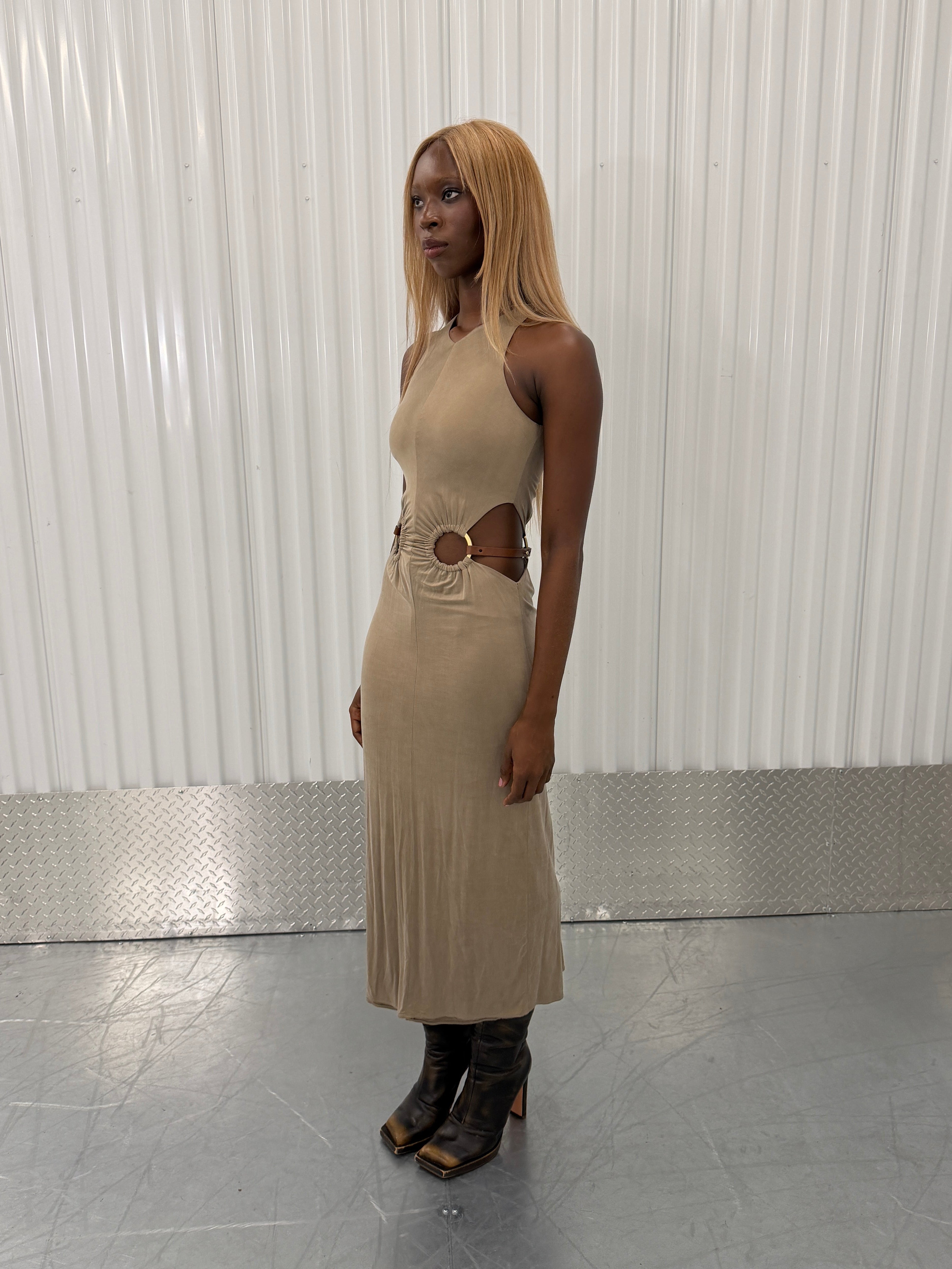dion lee horsebit tank top dress