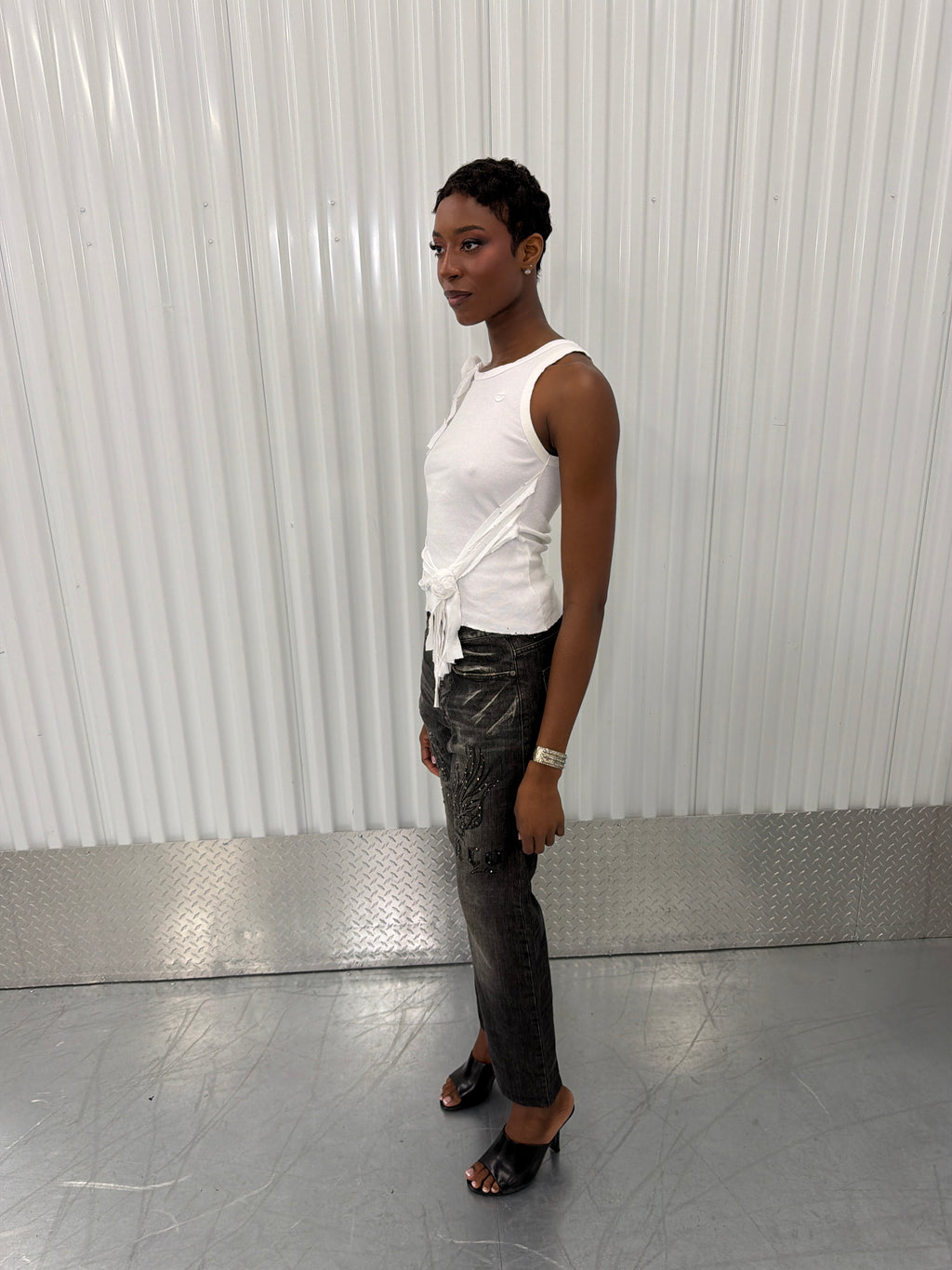 coperni 3d flower tank top