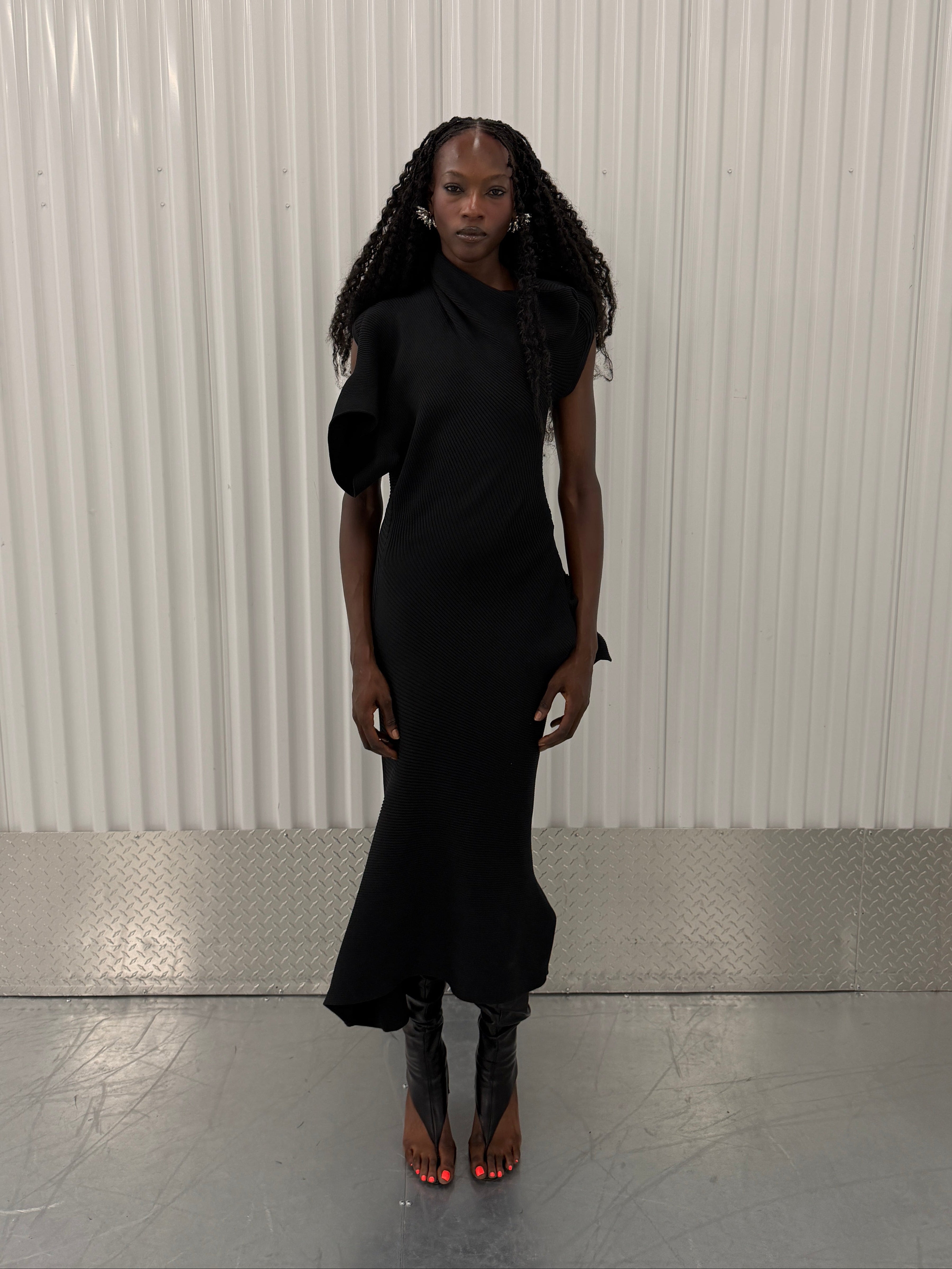 issey miyake knit 'life form' dress