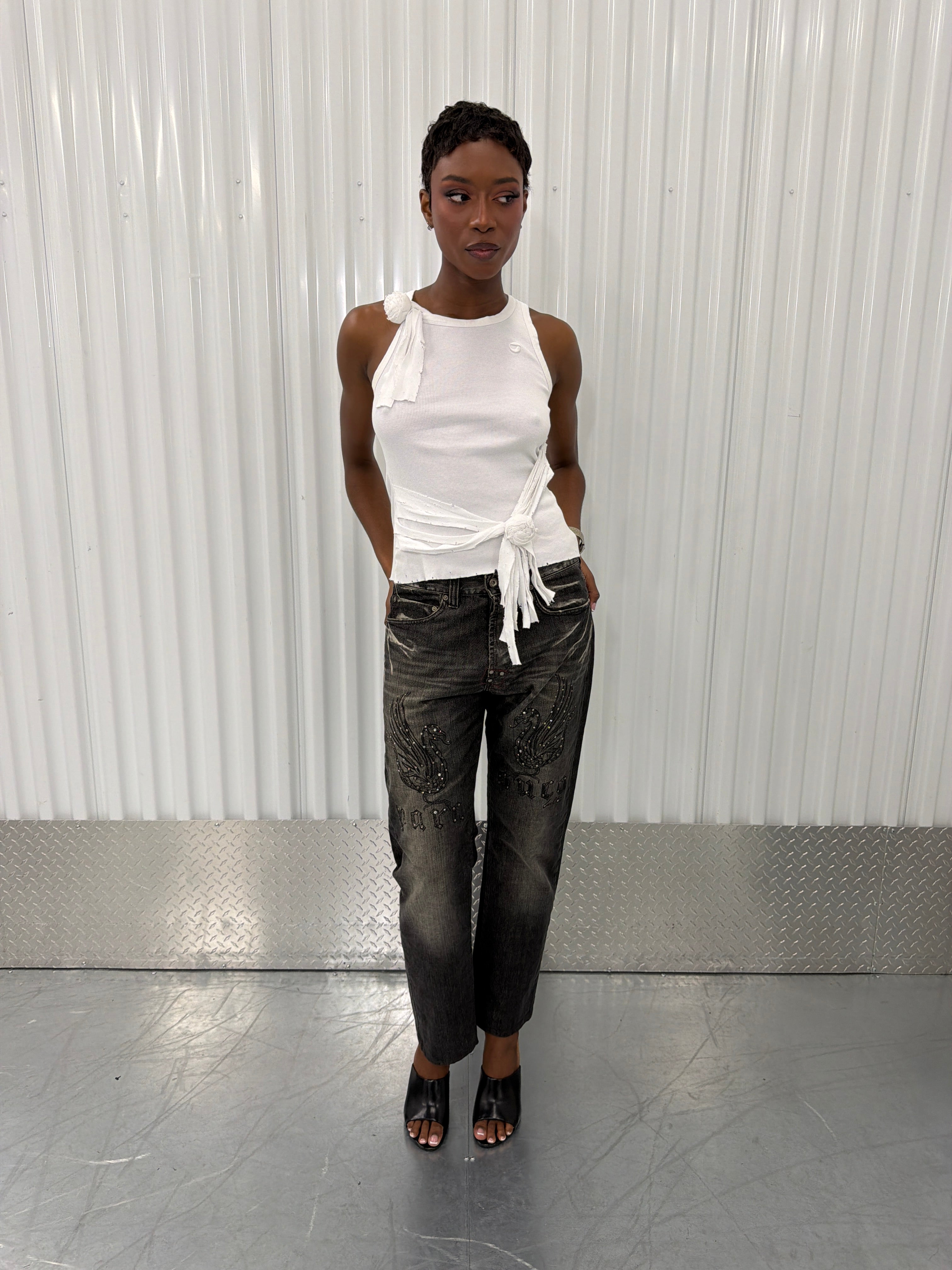 coperni 3d flower tank top