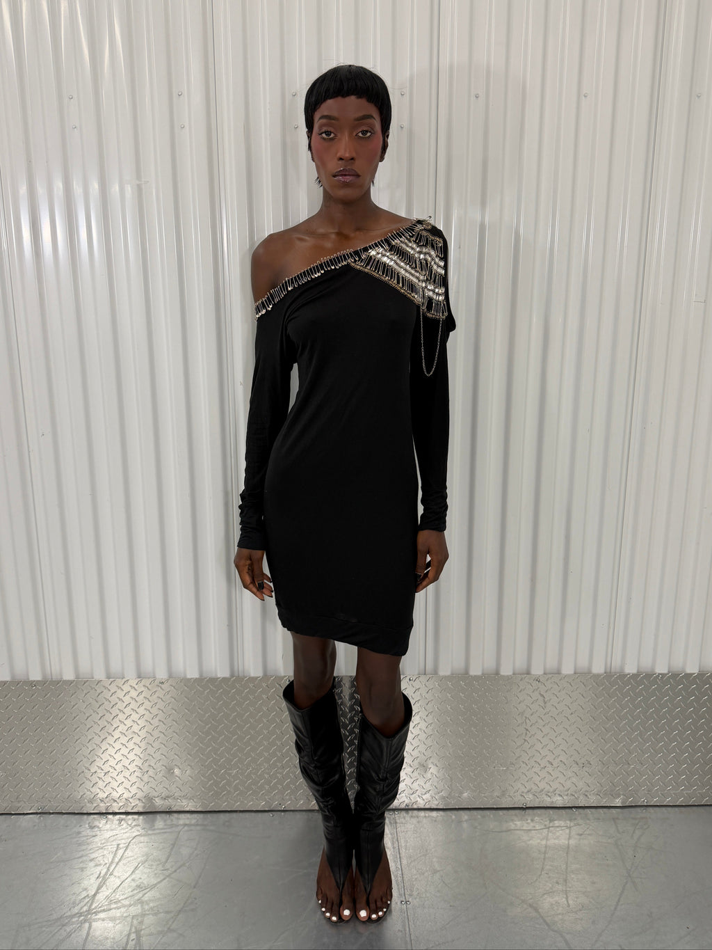 patrizia pepe safety pin dress
