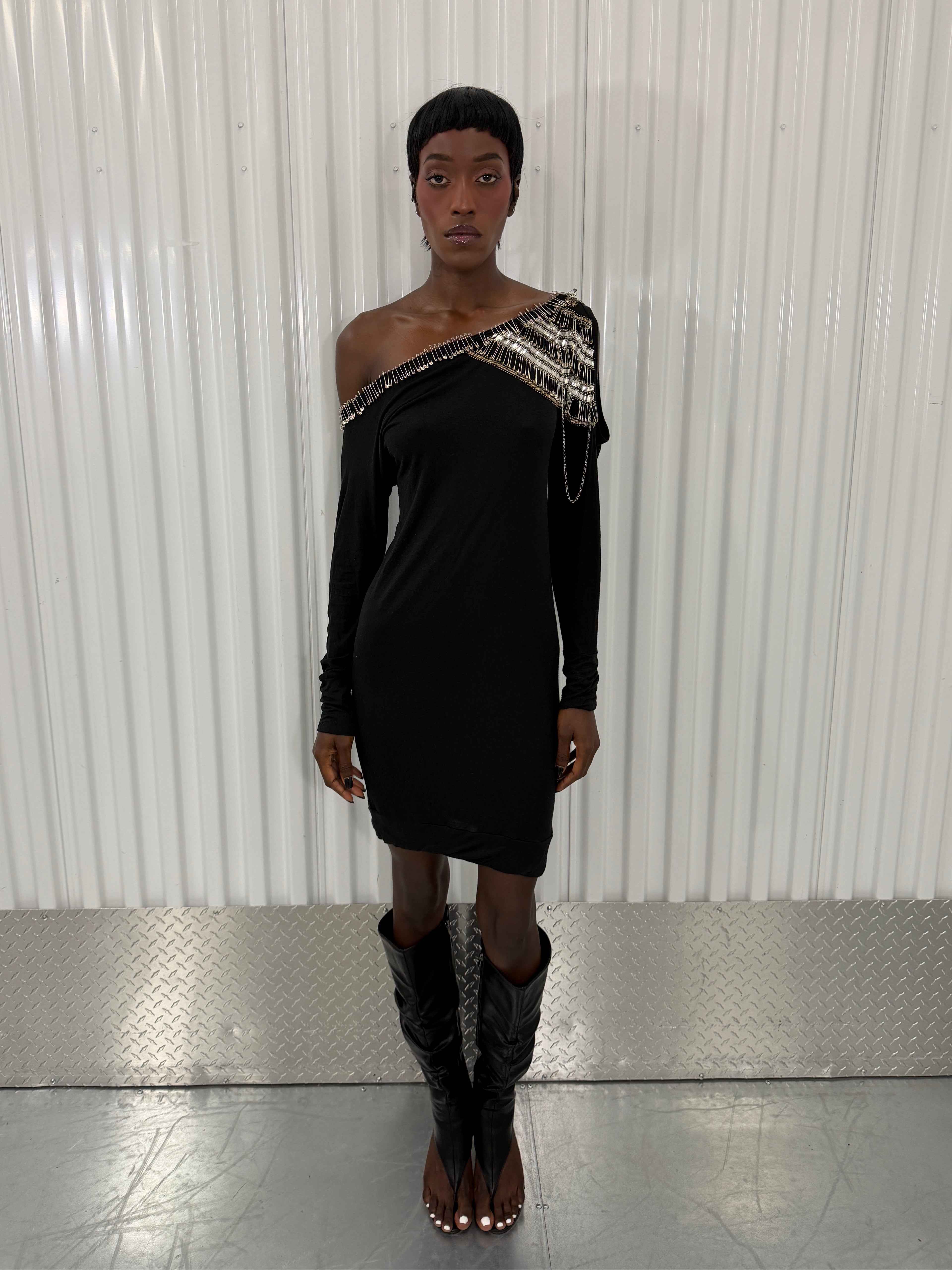 patrizia pepe safety pin dress