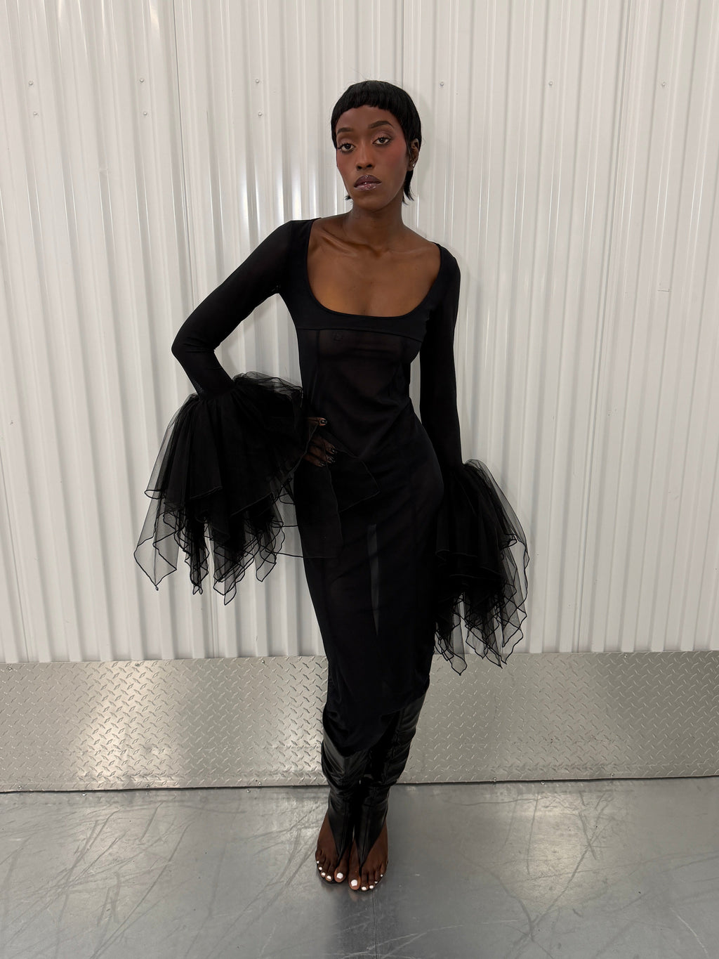 fancí club crow midi dress
