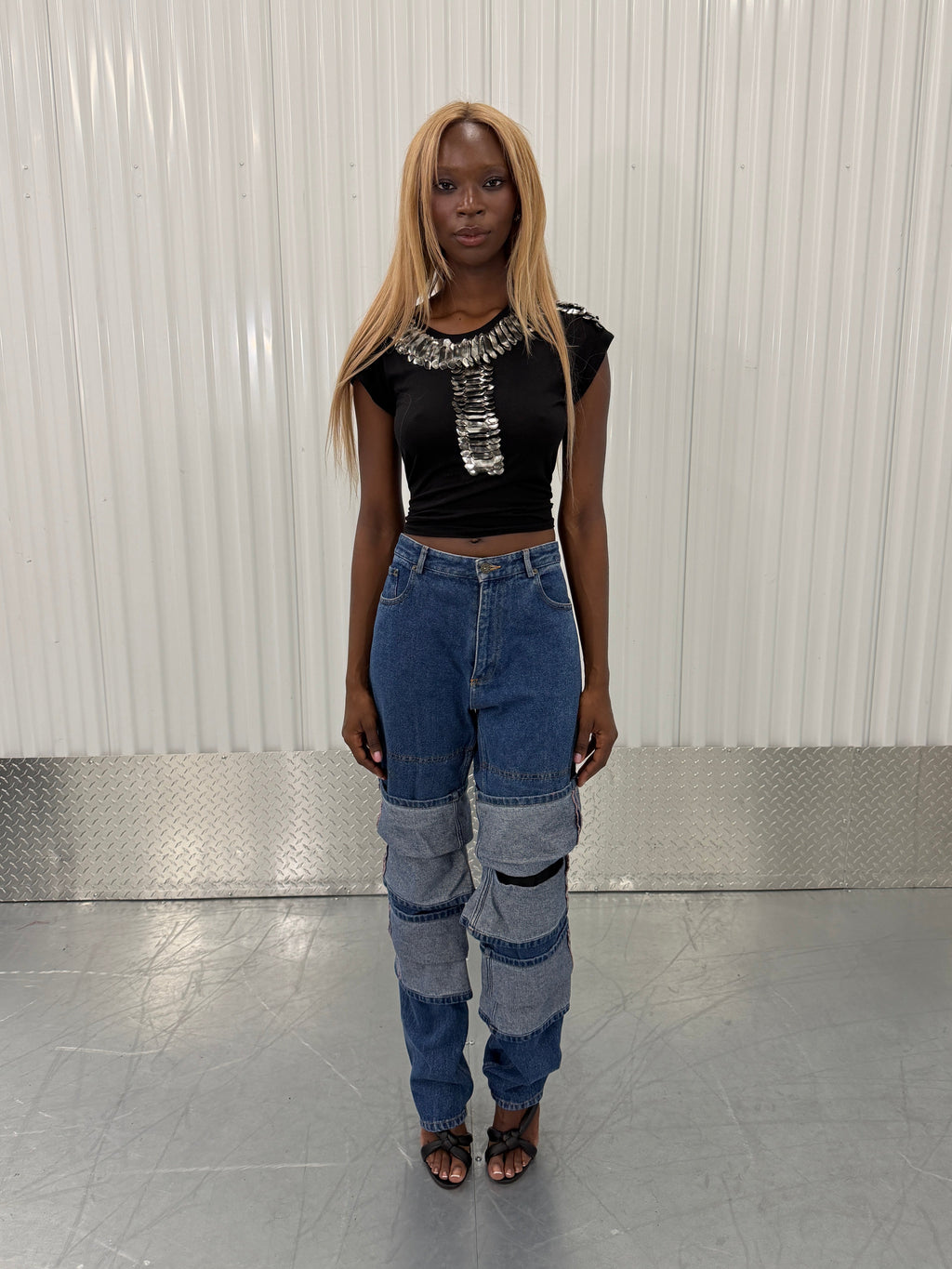 y/project stacked jeans