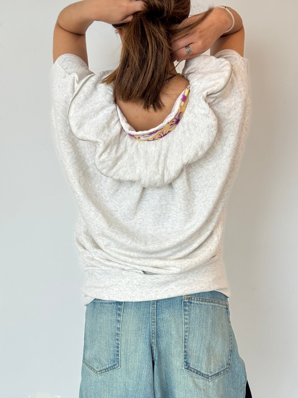 tsumori chisato zipper detail sweatshirt