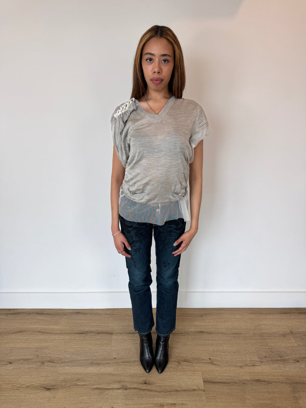 sacai luck sheer jersey blouse