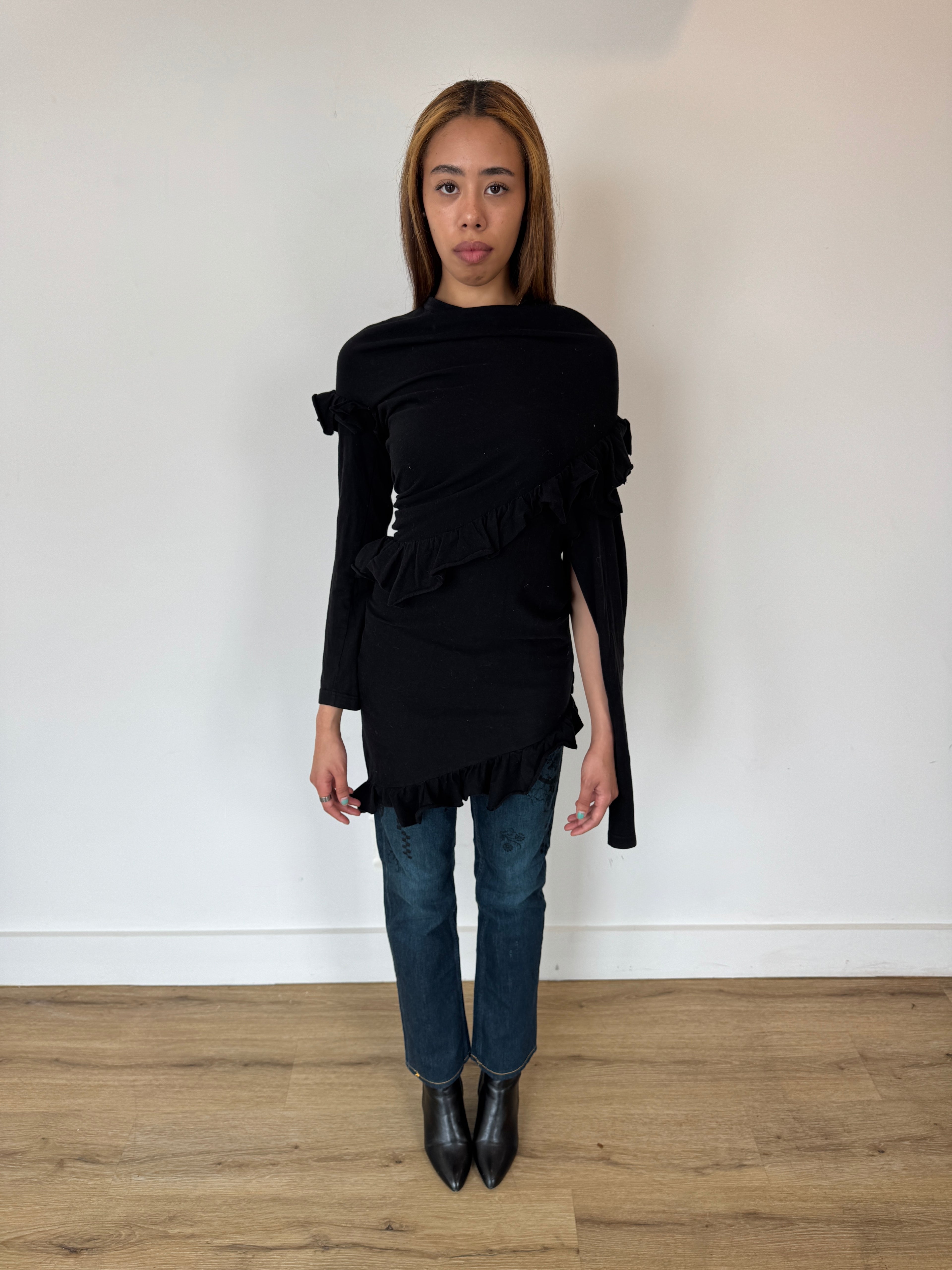 junya wantanabe asymmetrical tshirt dress