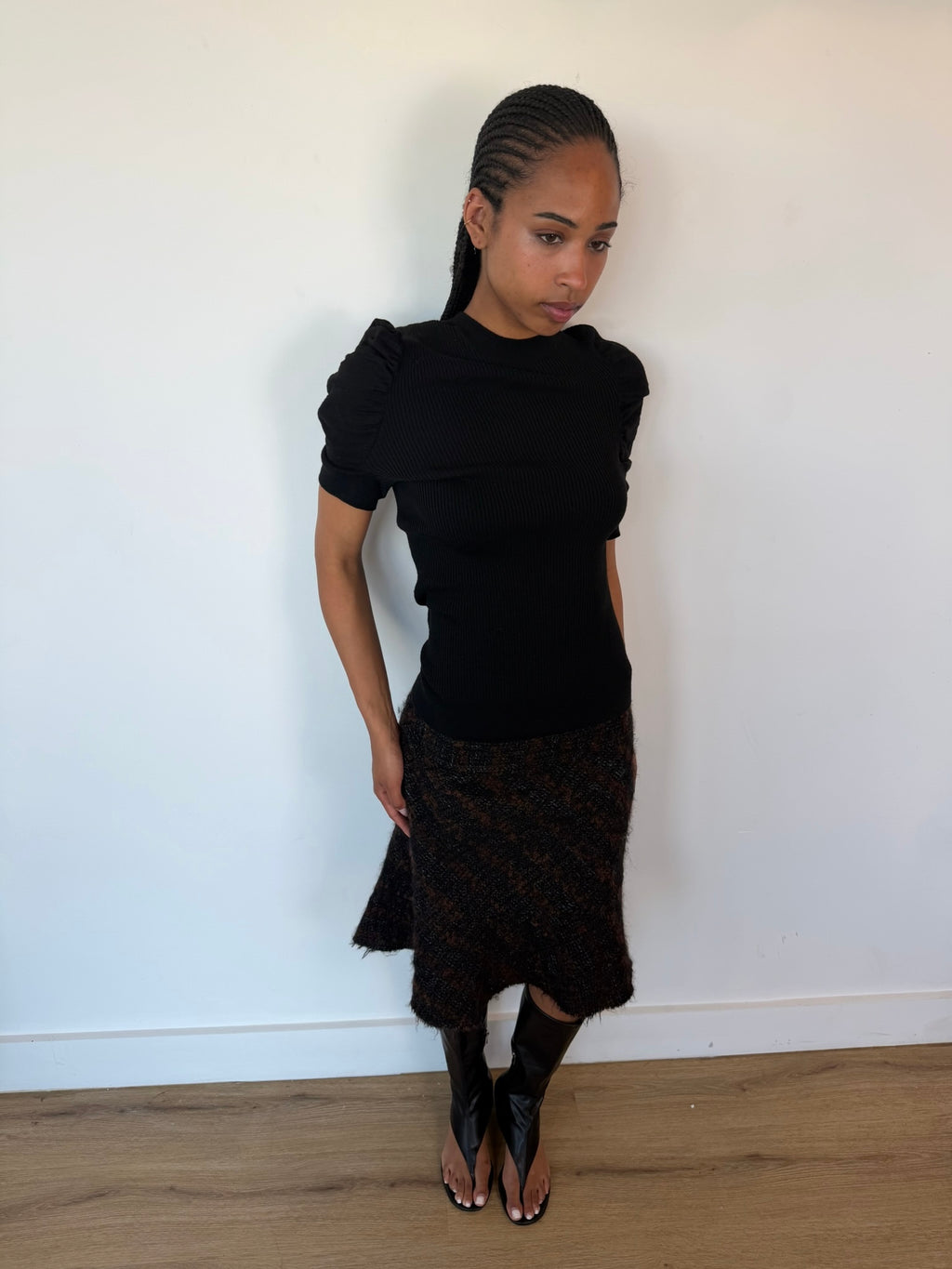 junya watanabe comme garçons tweed skirt