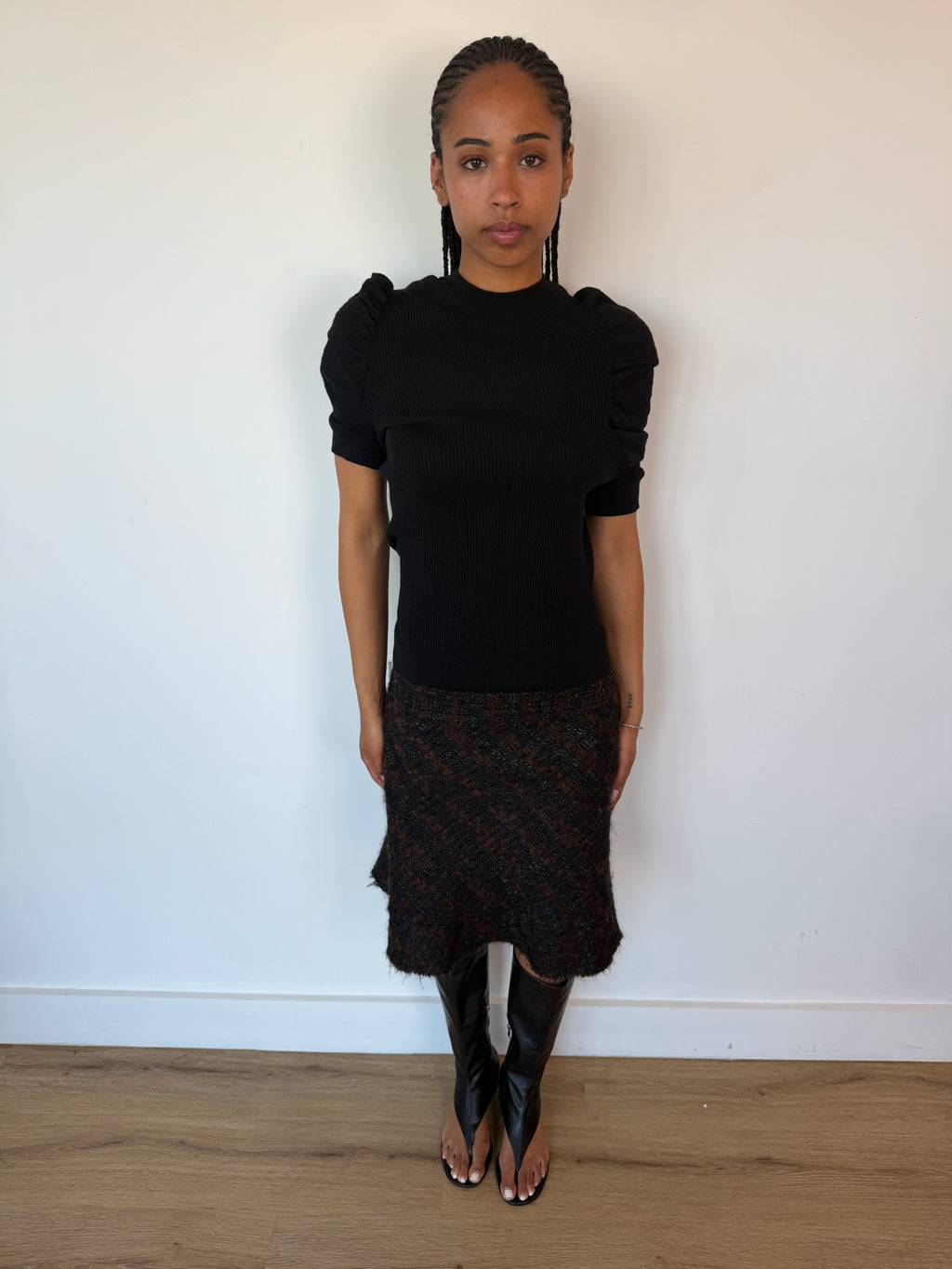 junya watanabe comme garçons tweed skirt