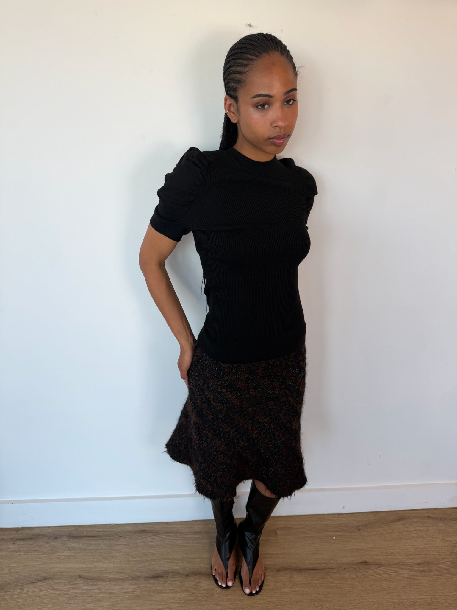 junya watanabe comme garçons tweed skirt