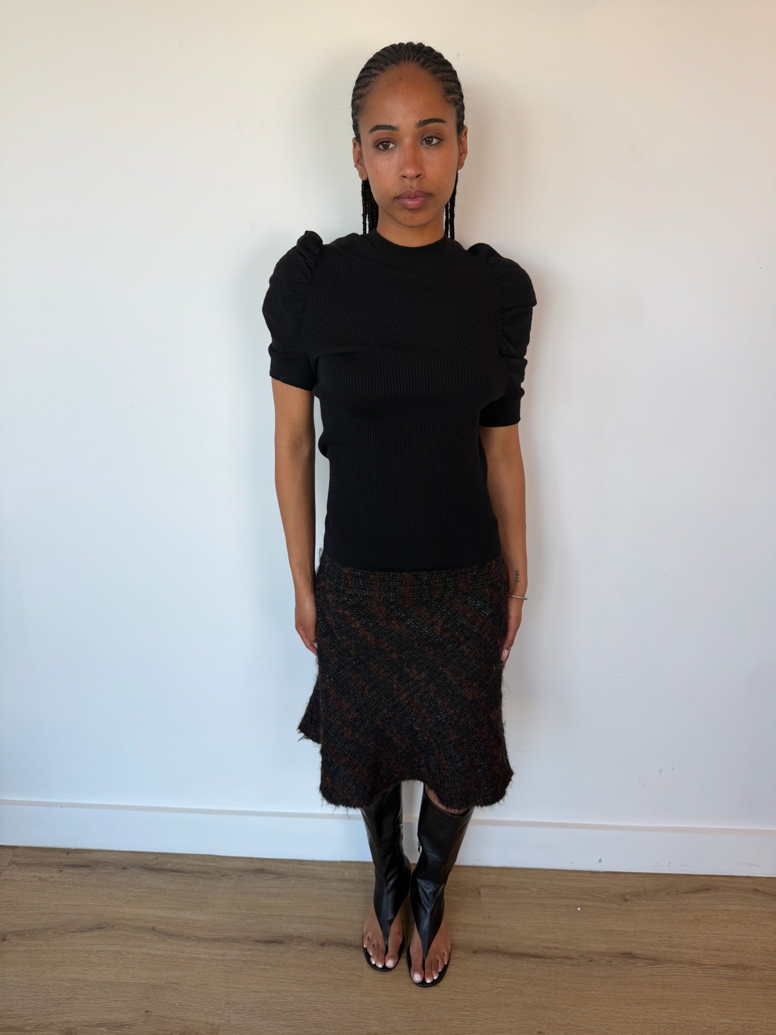 junya watanabe comme garçons tweed skirt