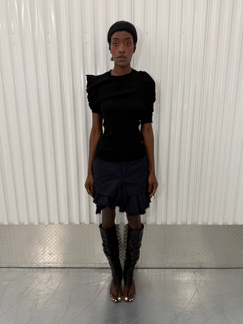 junya wantanabe cdg deconstructed mini skirt