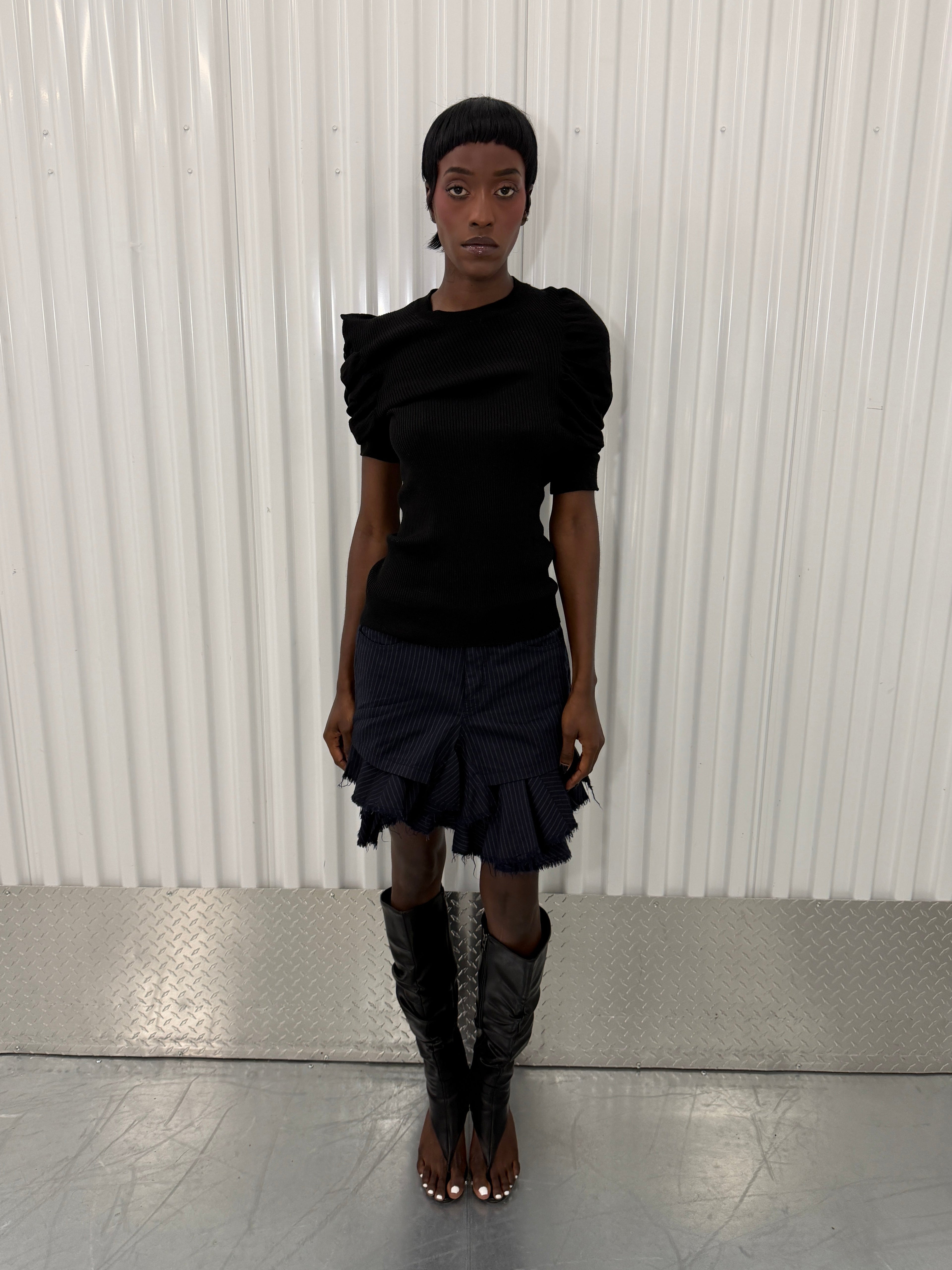 junya wantanabe cdg deconstructed mini skirt