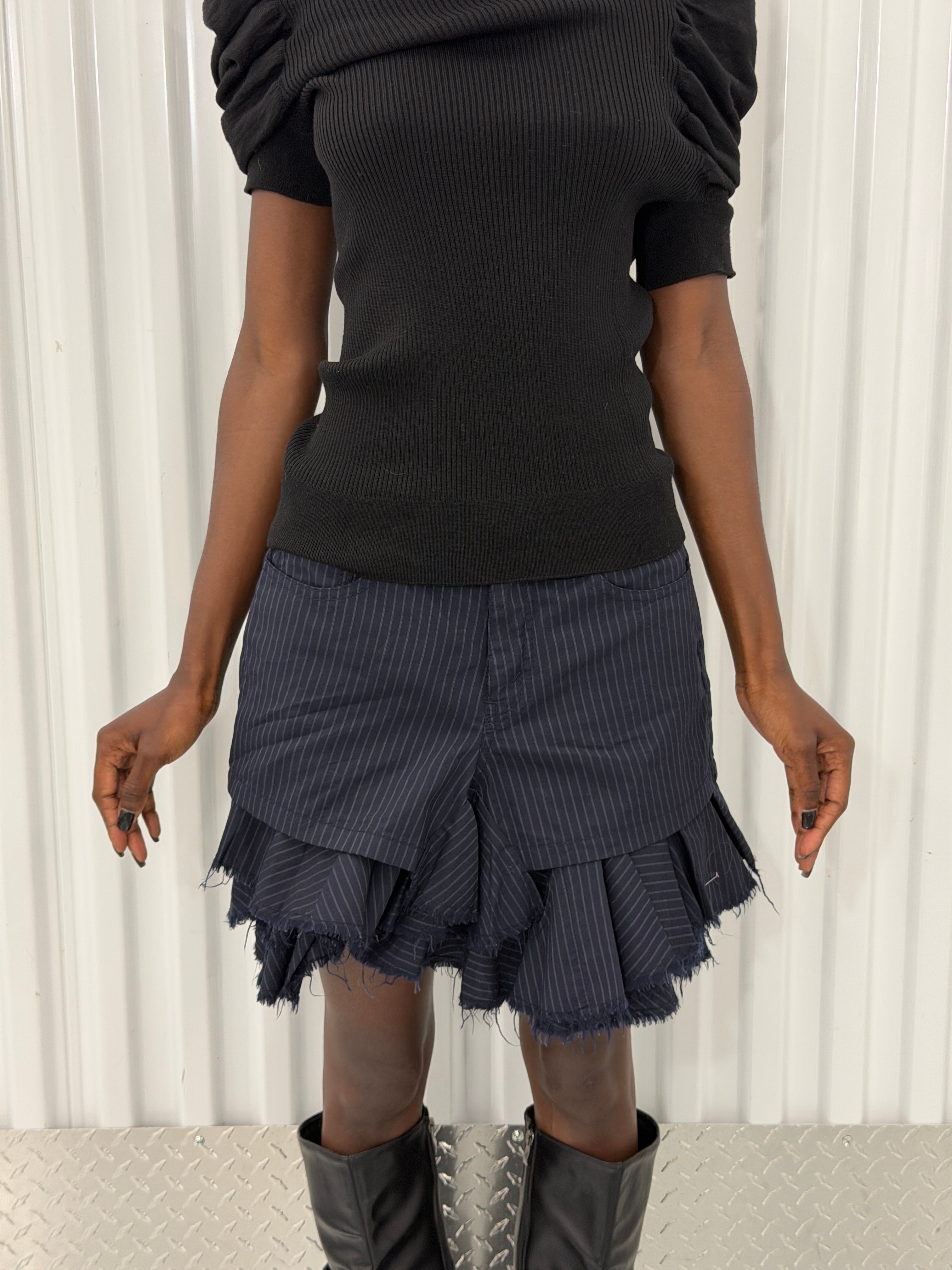 junya wantanabe cdg deconstructed mini skirt
