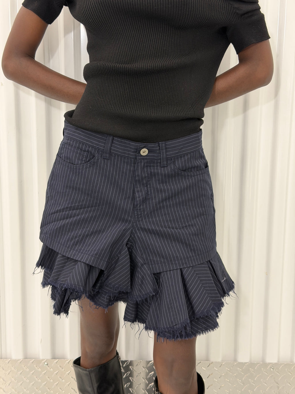junya wantanabe cdg deconstructed mini skirt