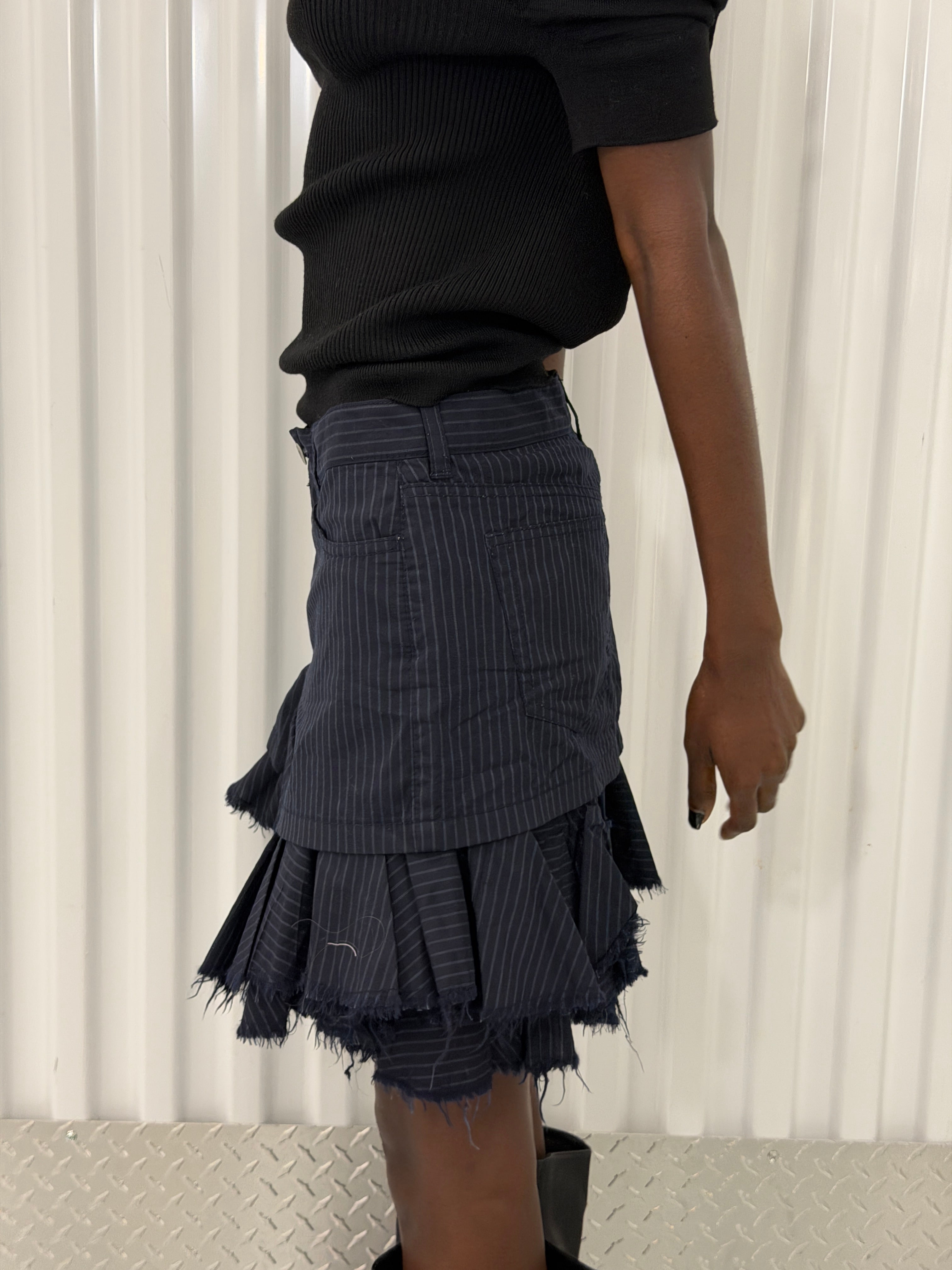 junya wantanabe cdg deconstructed mini skirt
