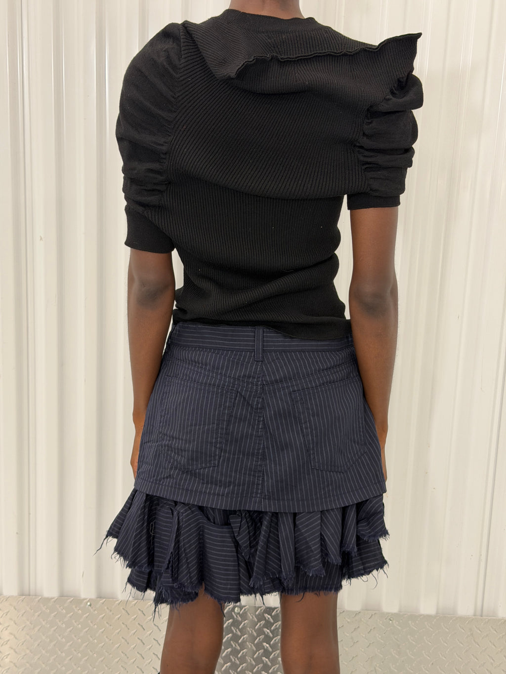junya wantanabe cdg deconstructed mini skirt