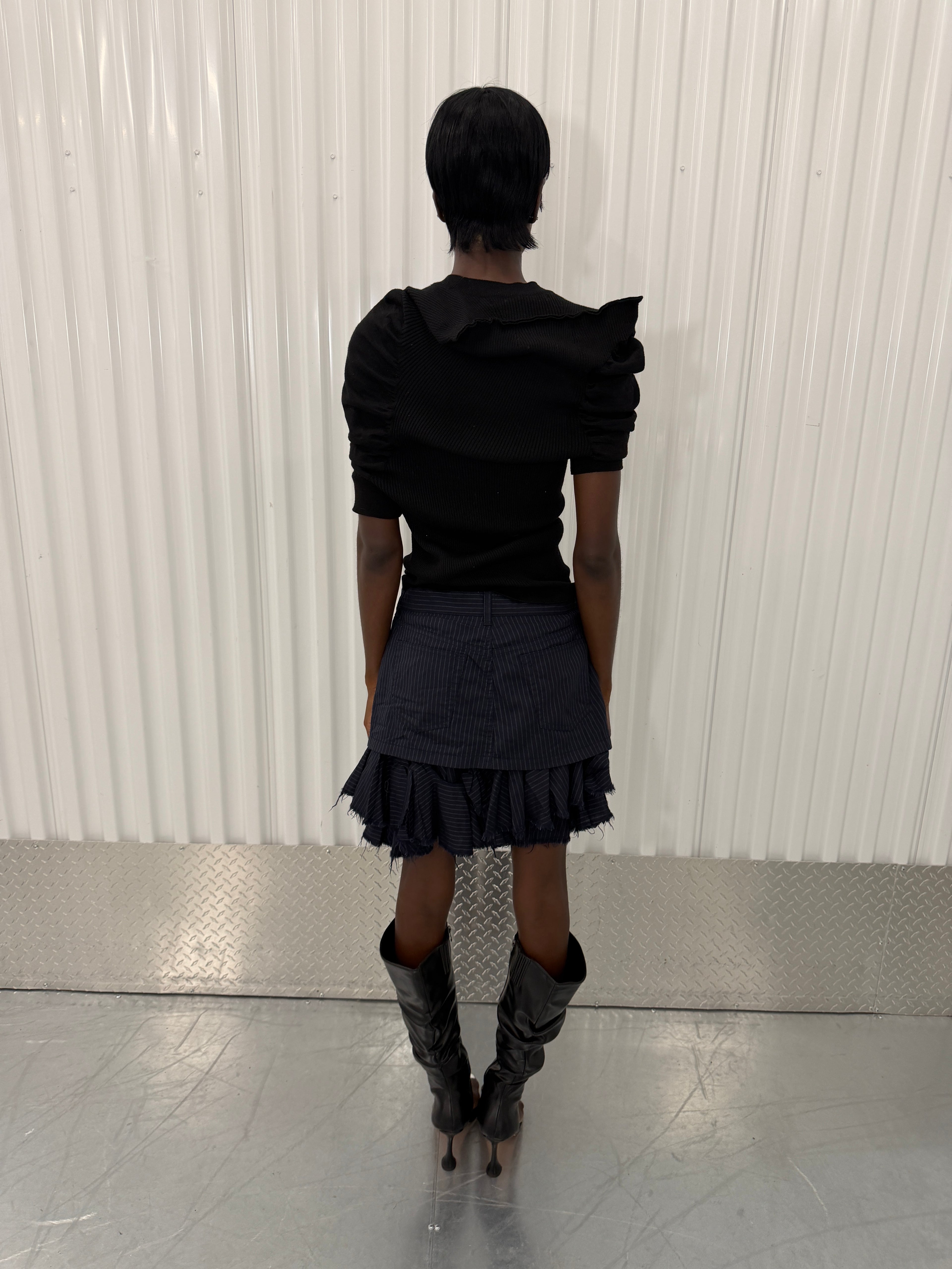 junya wantanabe cdg deconstructed mini skirt