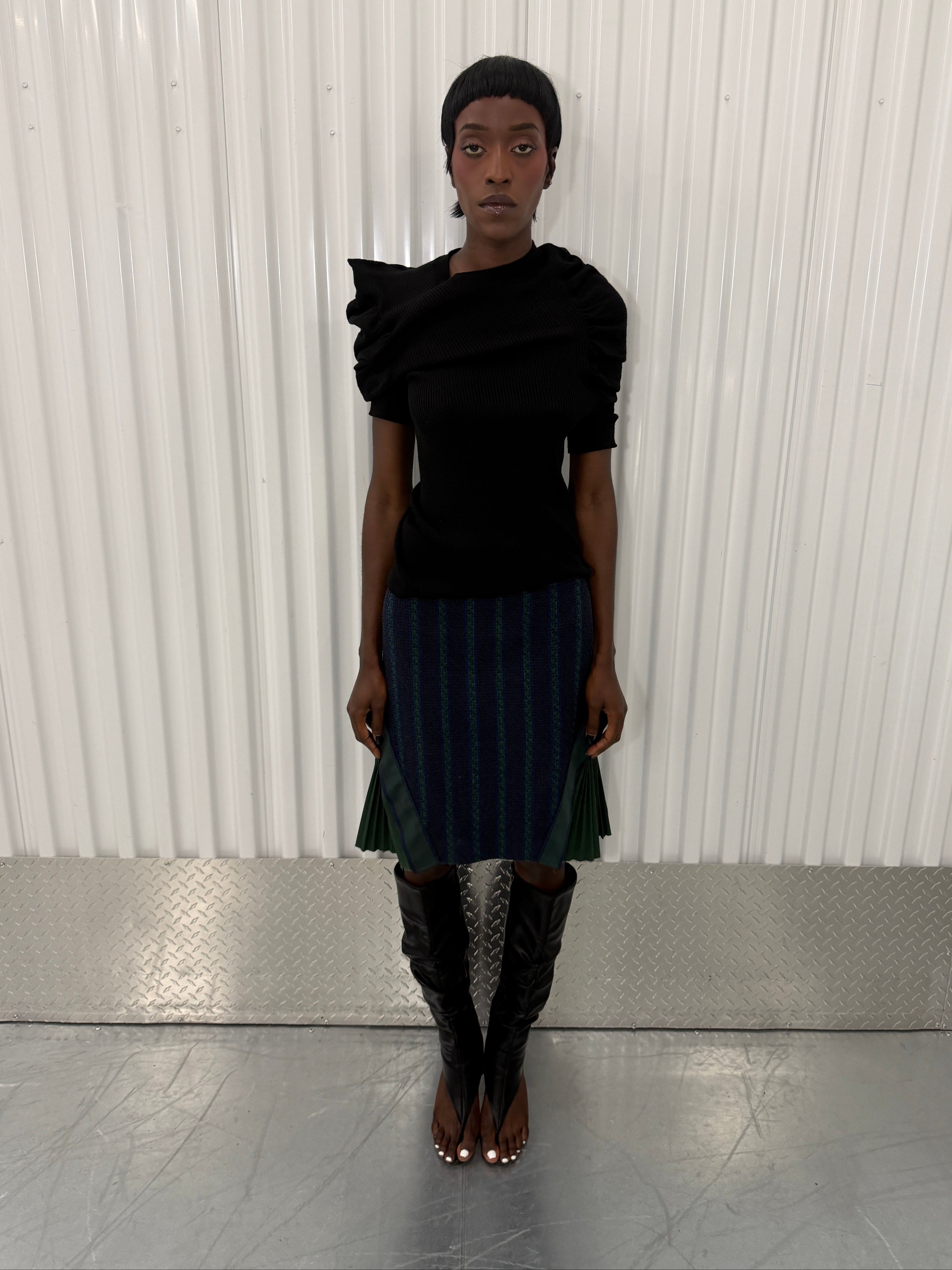 sacai pleated skirt