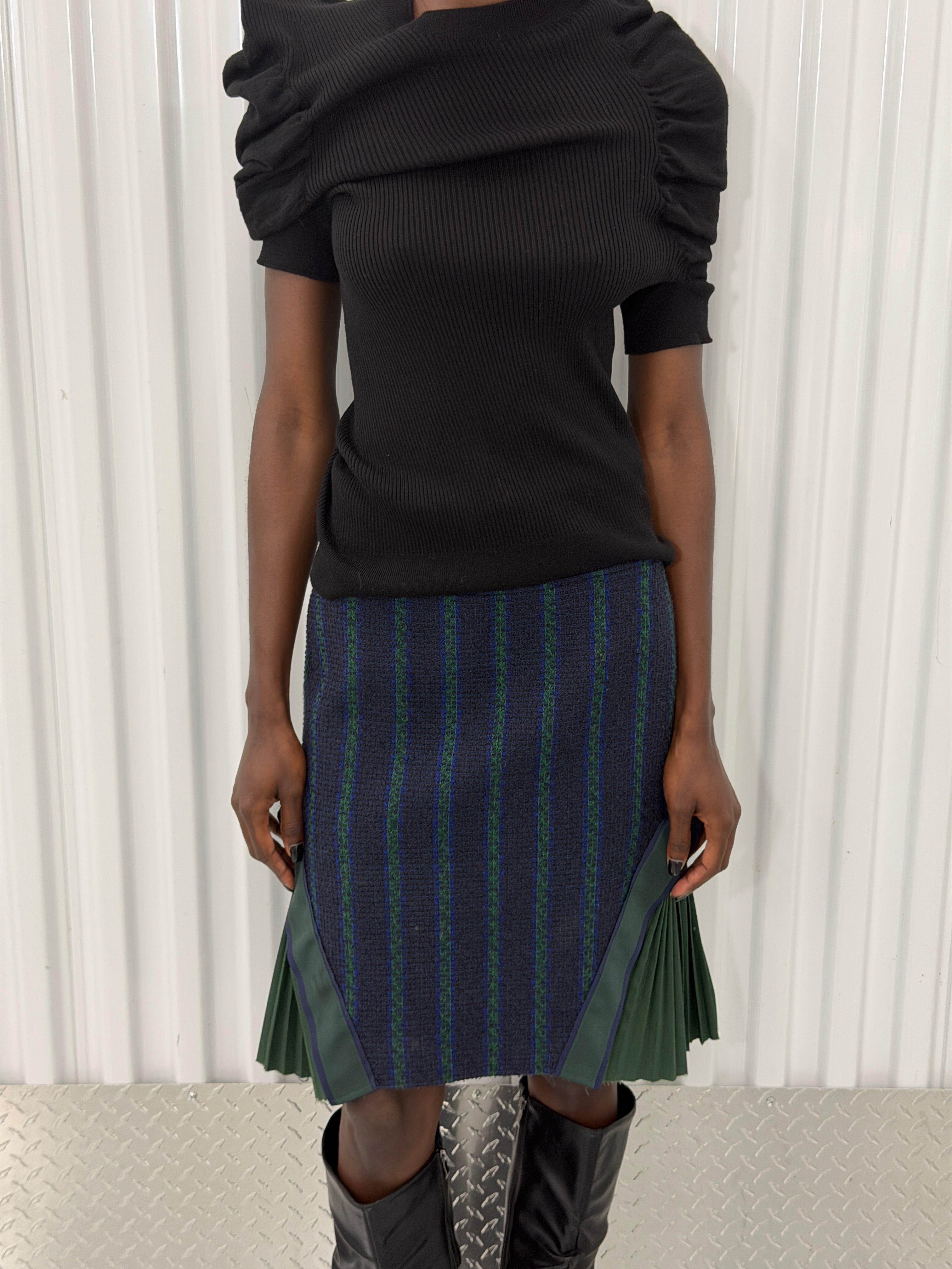sacai pleated skirt