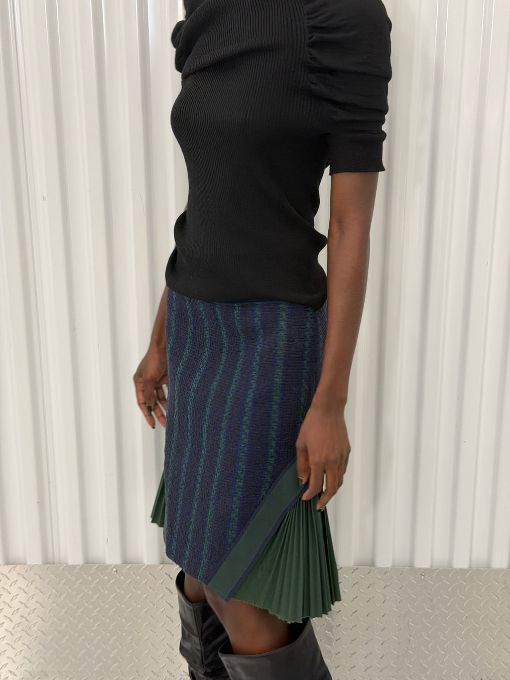 sacai pleated skirt
