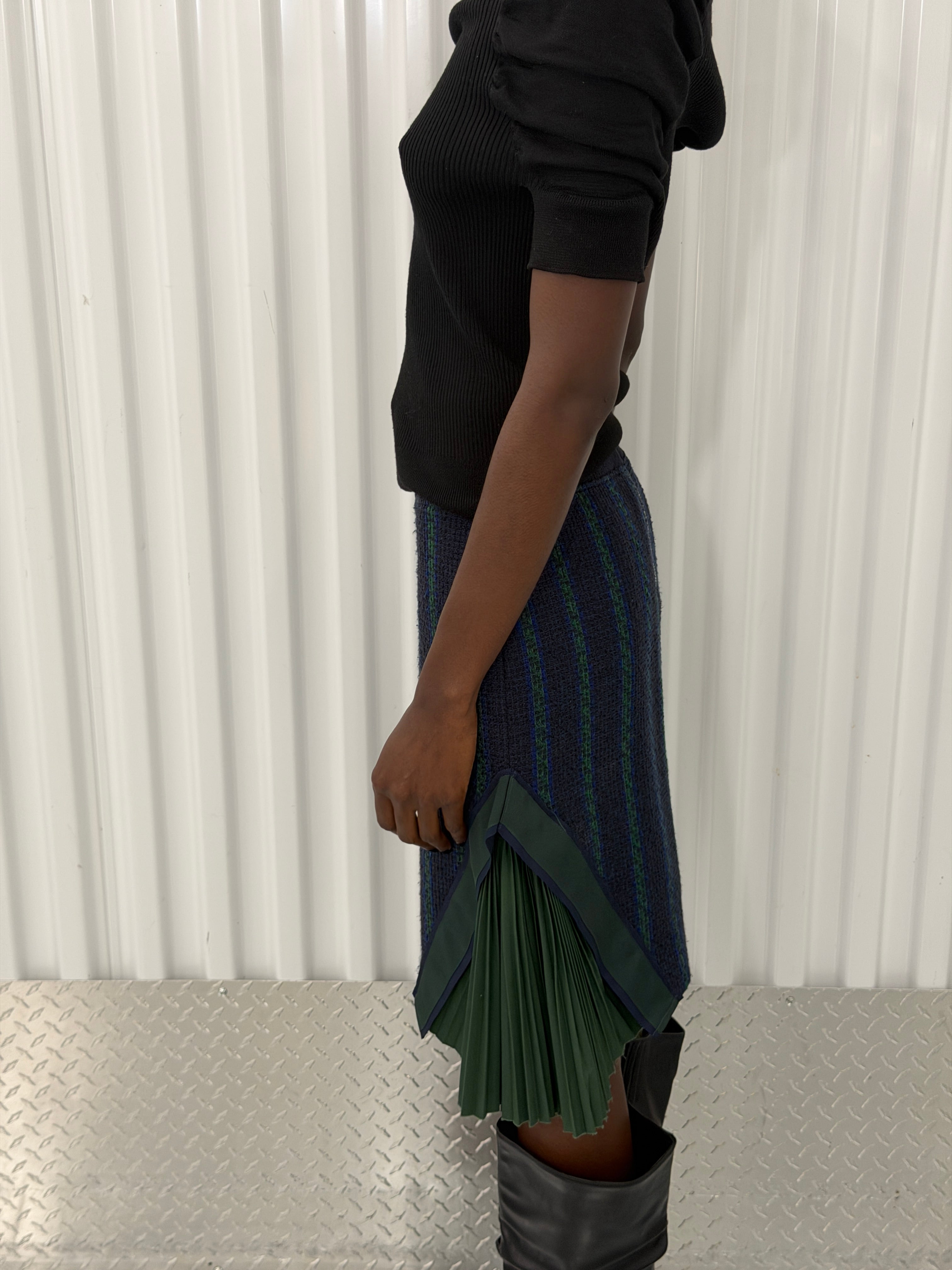 sacai pleated skirt