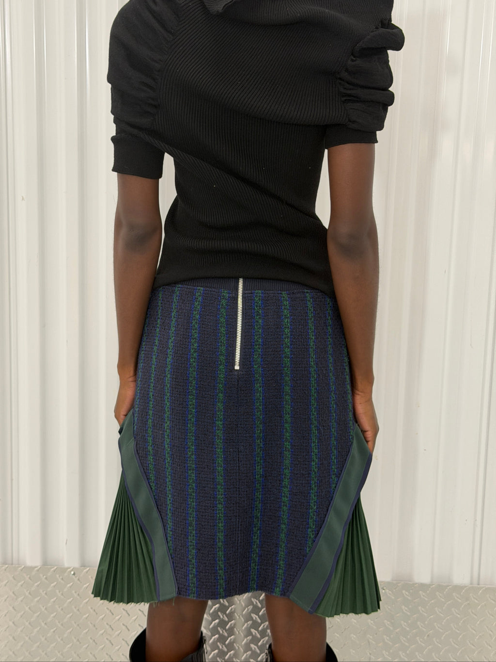 sacai pleated skirt