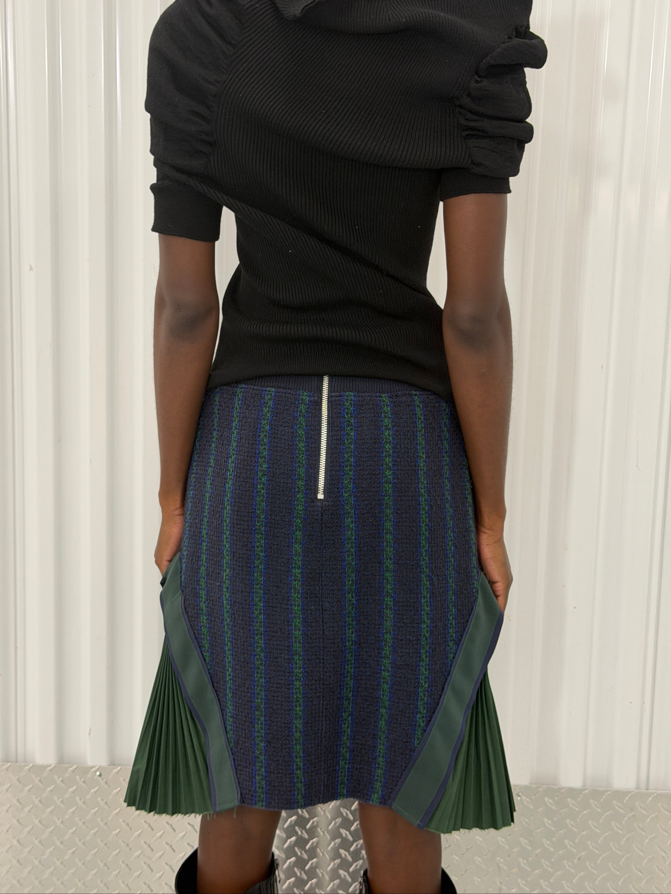 sacai pleated skirt