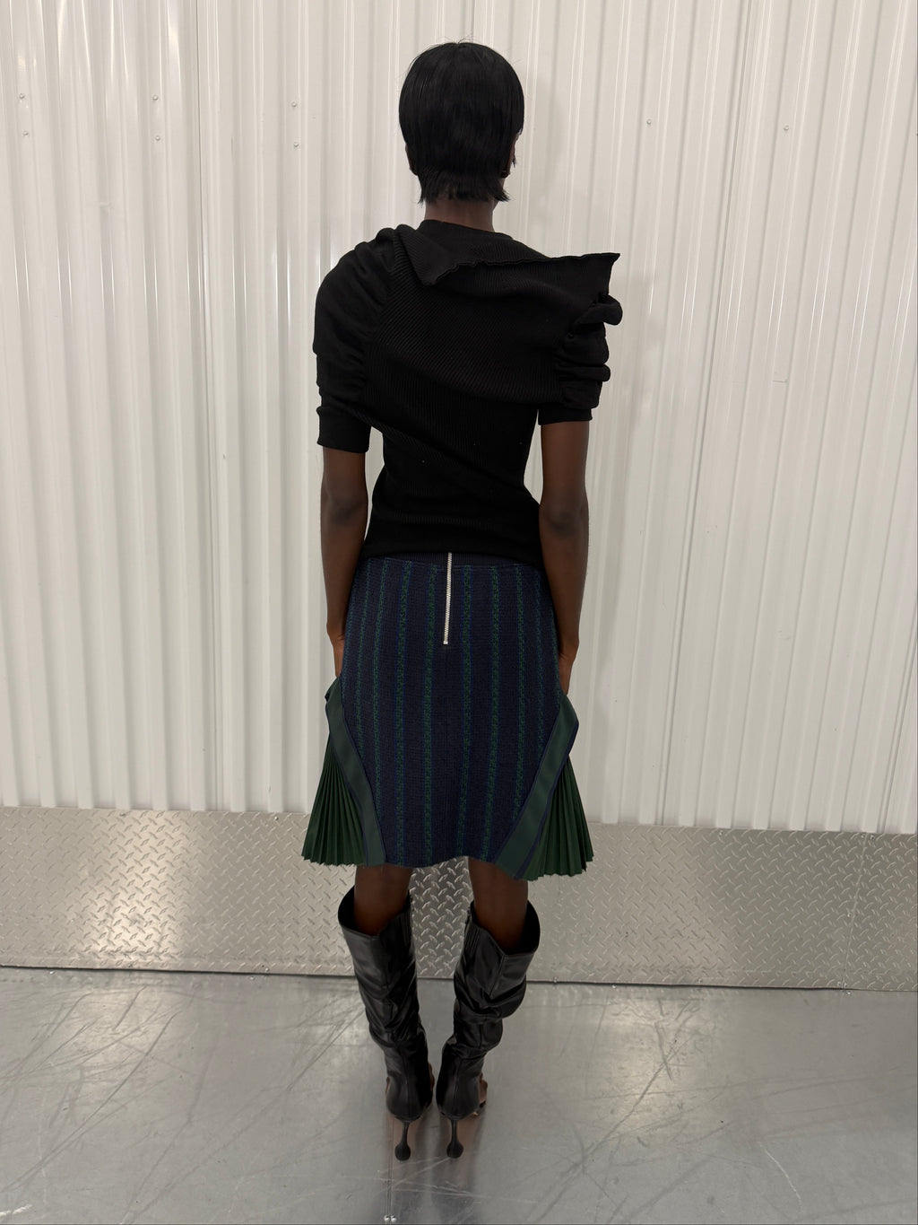 sacai pleated skirt