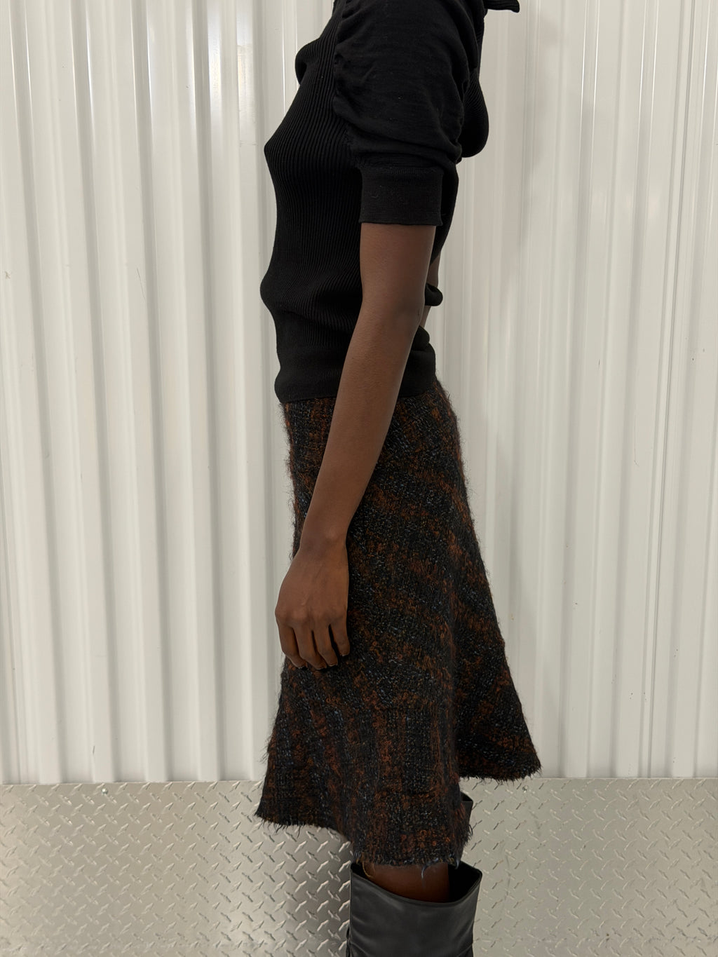 junya watanabe comme garçons tweed skirt