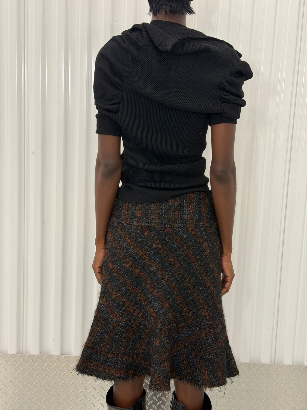 junya watanabe comme garçons tweed skirt